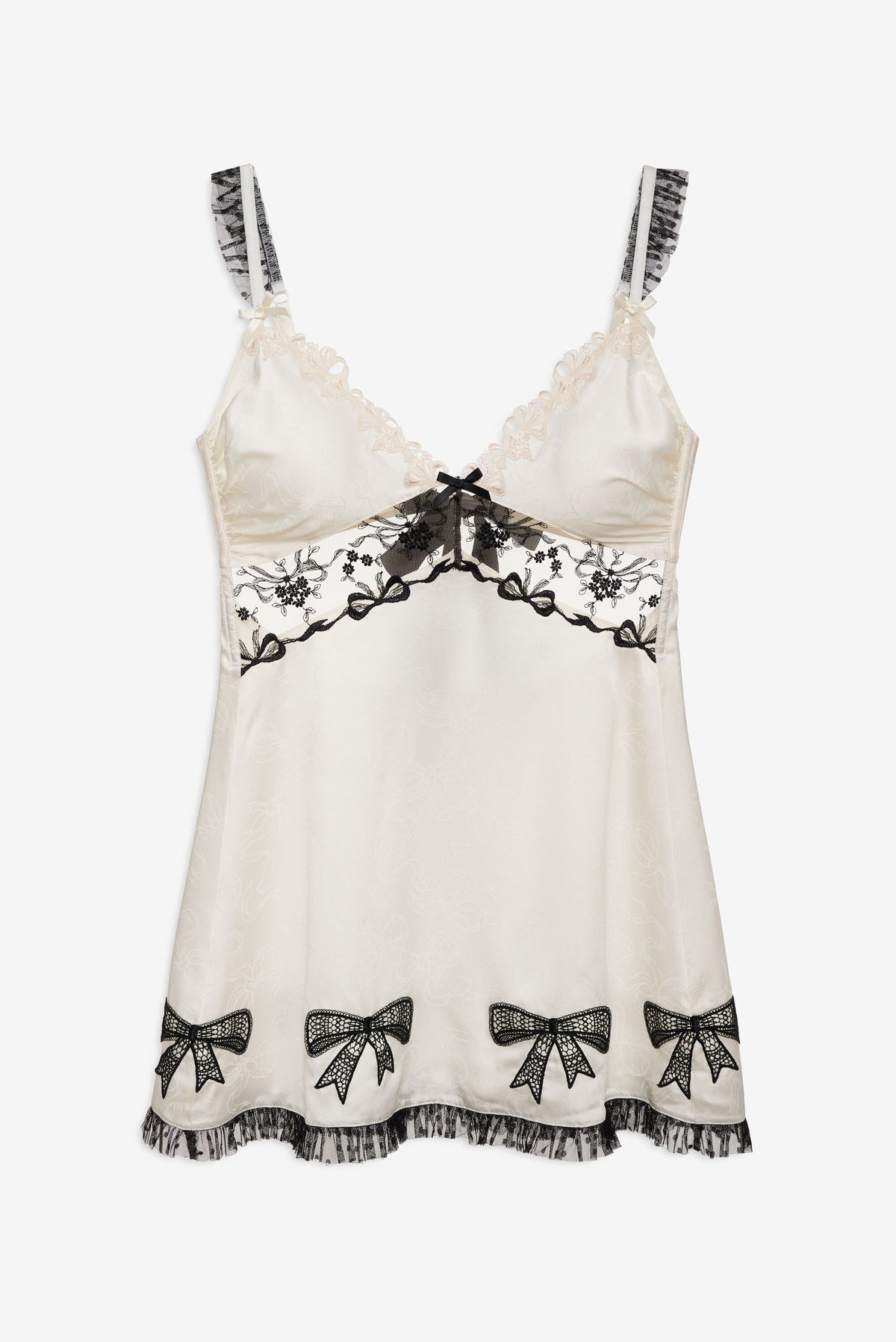 Bow Time Slip Dress - Cream