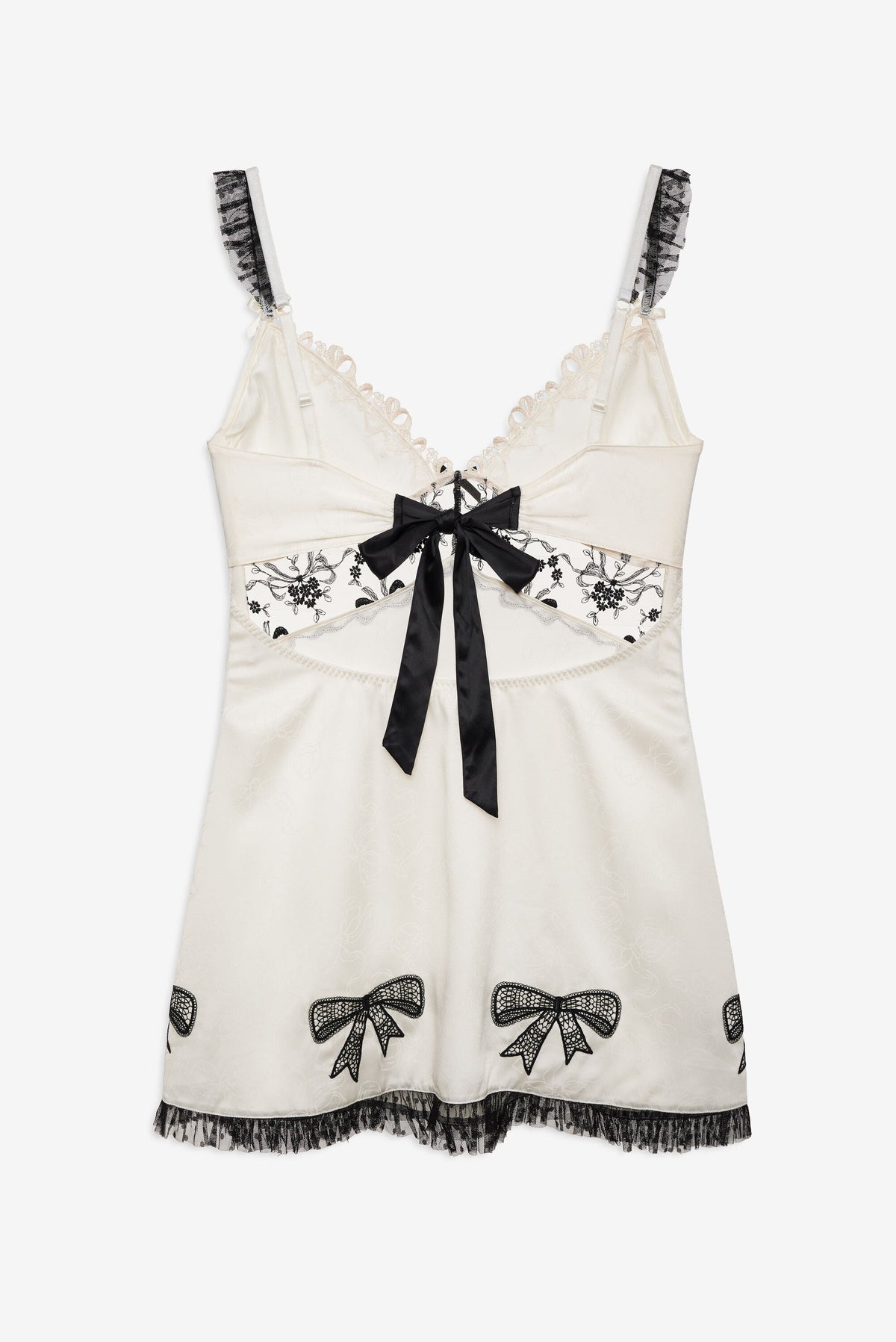 Bow Time Slip Dress - Cream