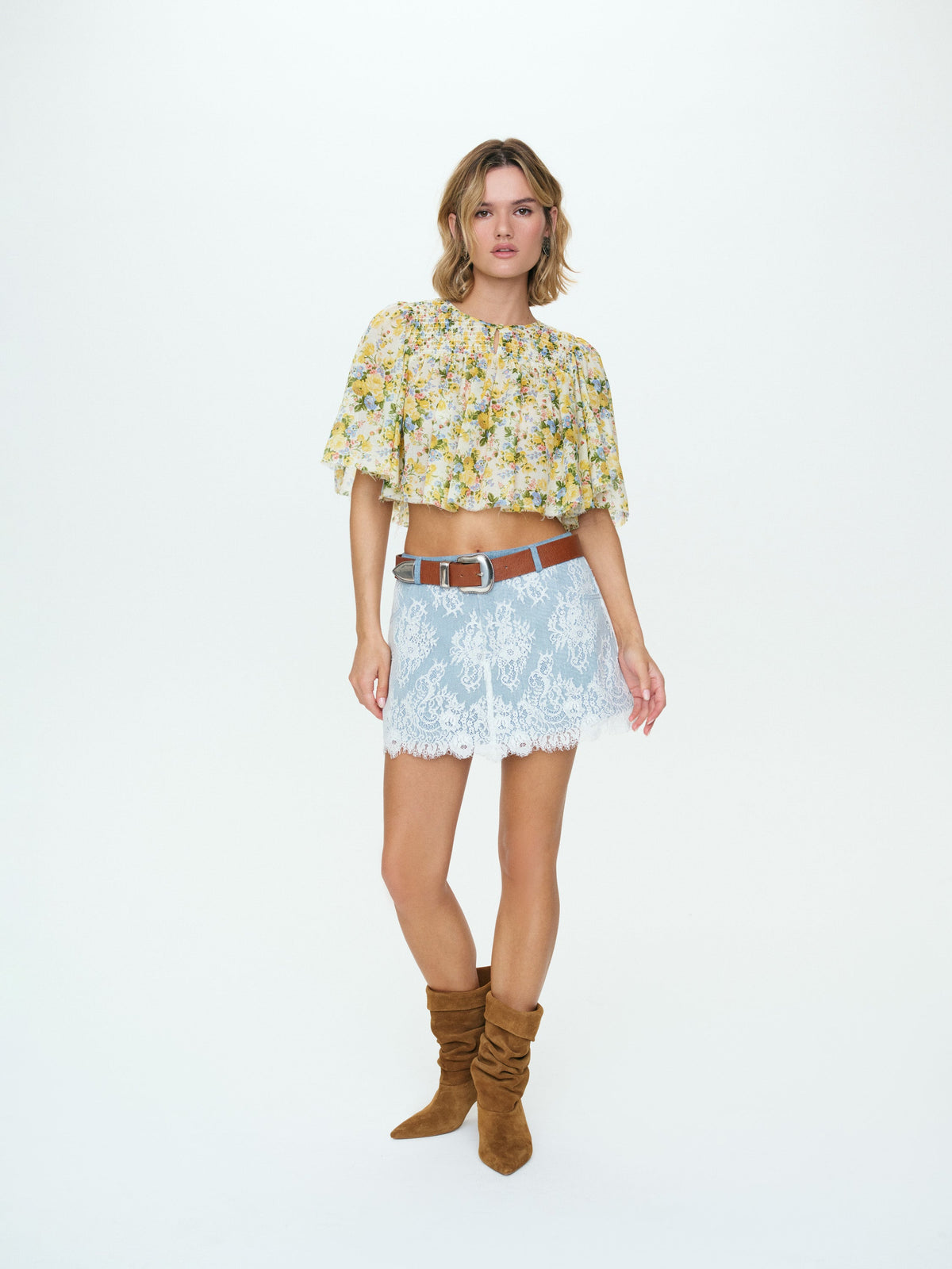 Della Denim Skort - Blue