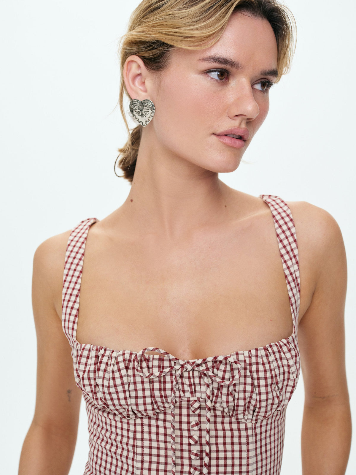 Annie Gingham Midi Dress