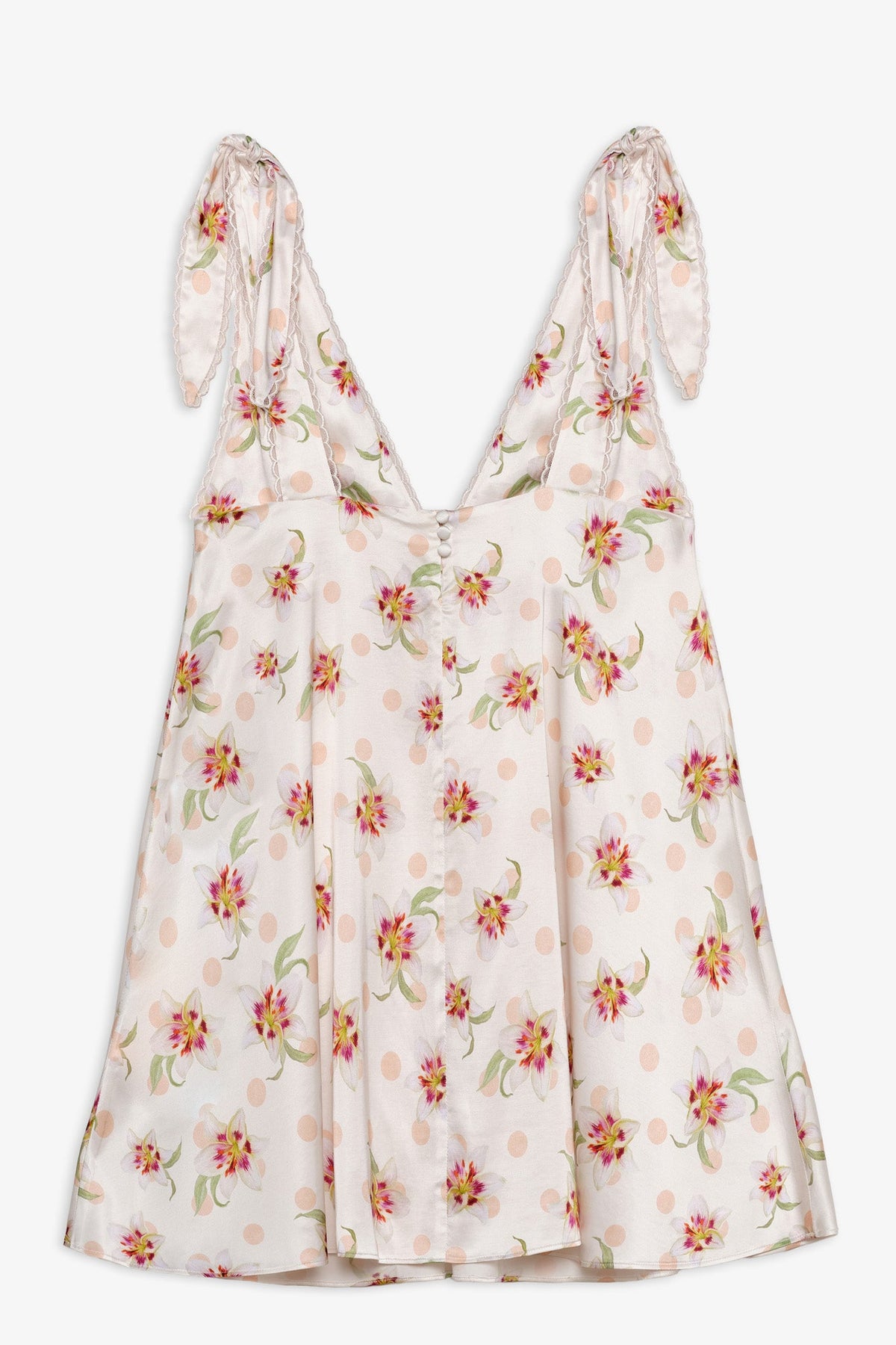Sunrise Lily Mini Dress - Cream Peach