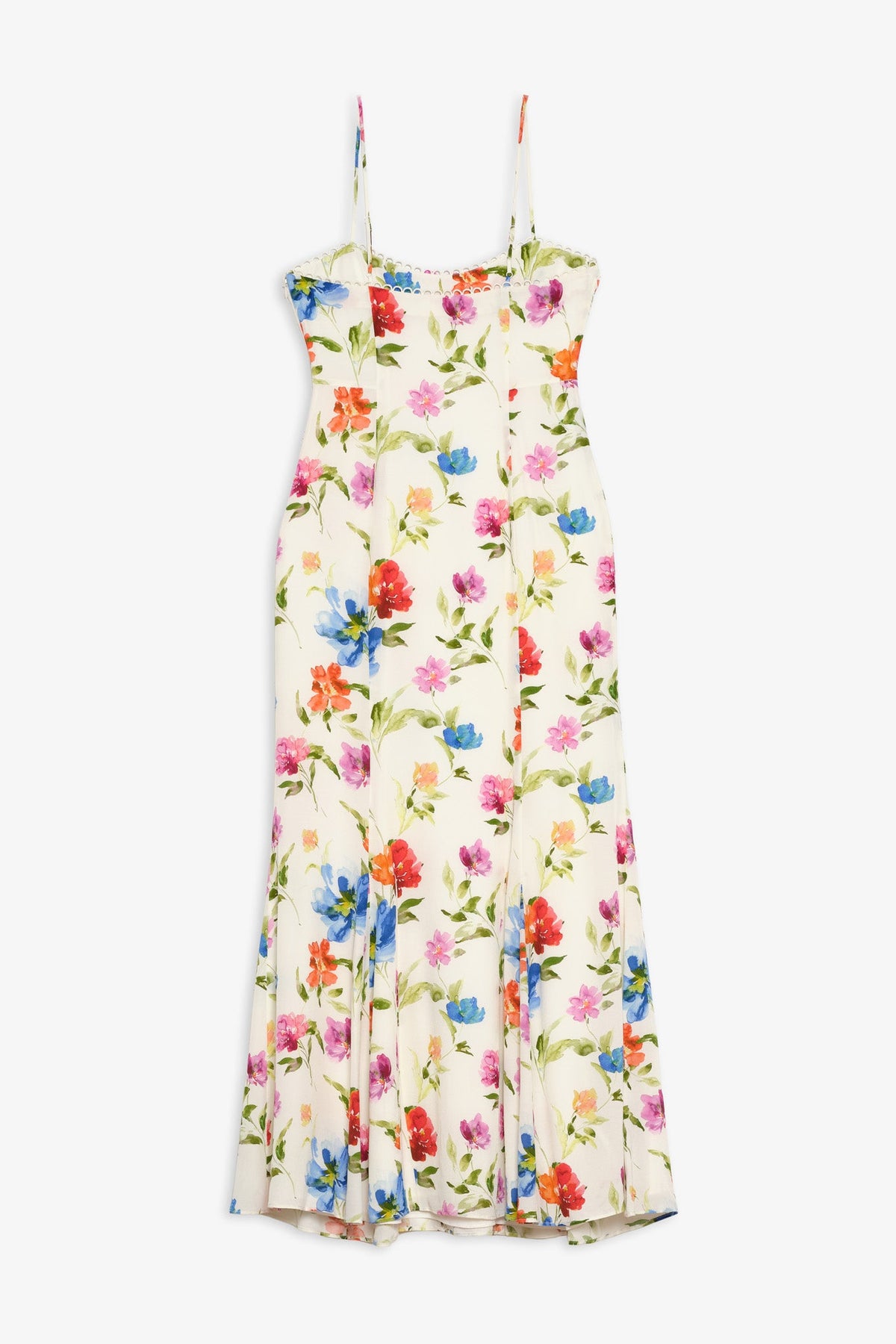 Tropical Bloom Maxi Dress - White