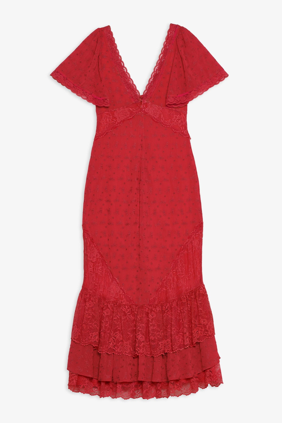 Hamptons Eyelet Maxi Dress - Red
