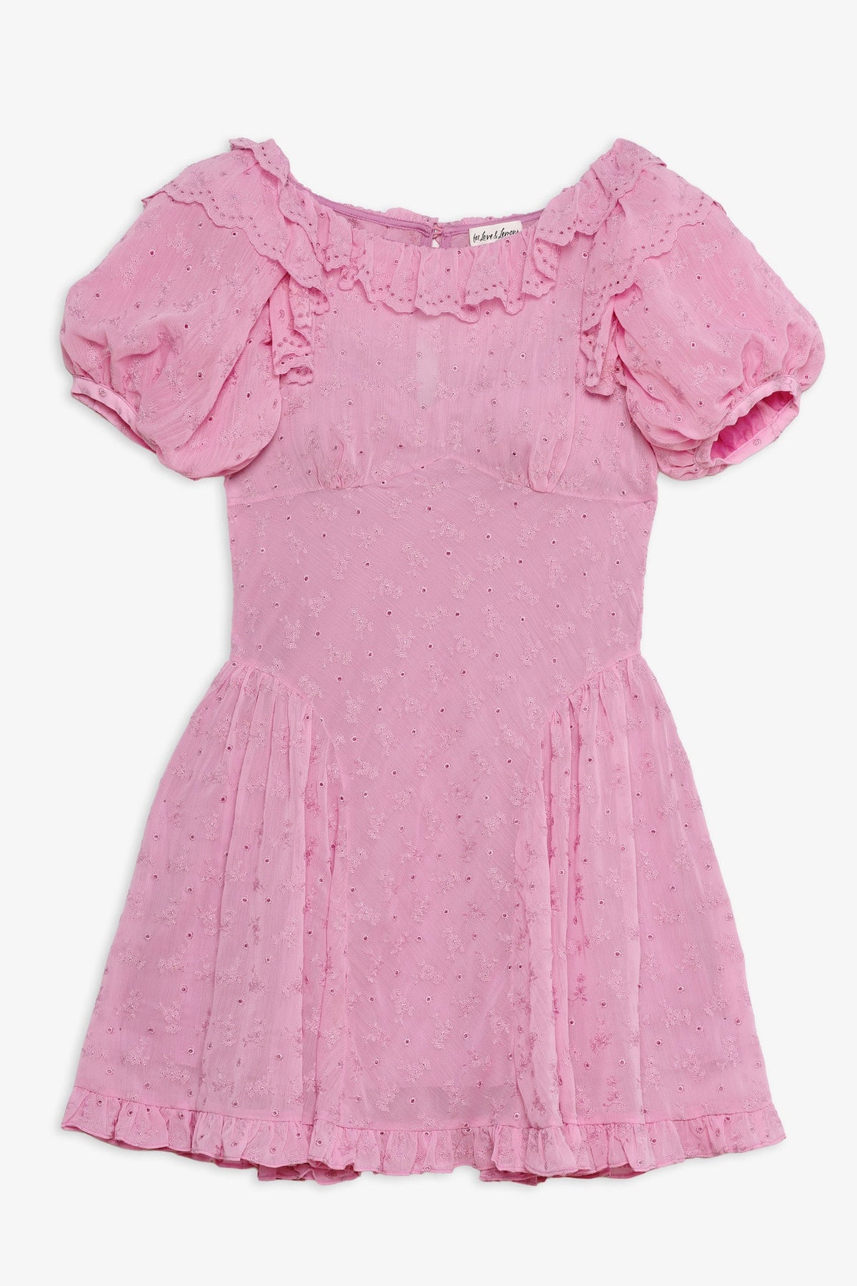 Hamptons Eyelet Mini Dress - Pink