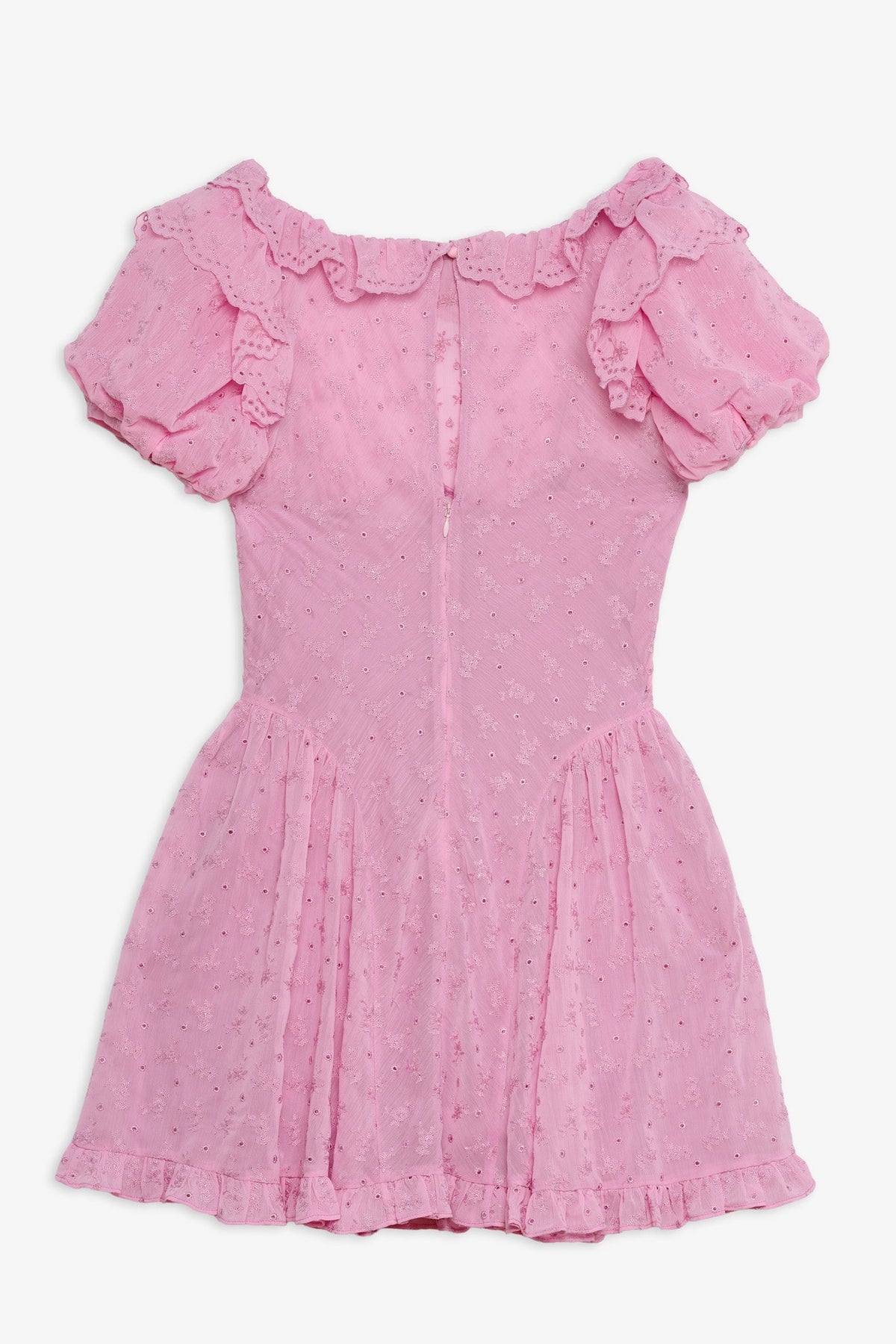 Hamptons Eyelet Mini Dress - Pink
