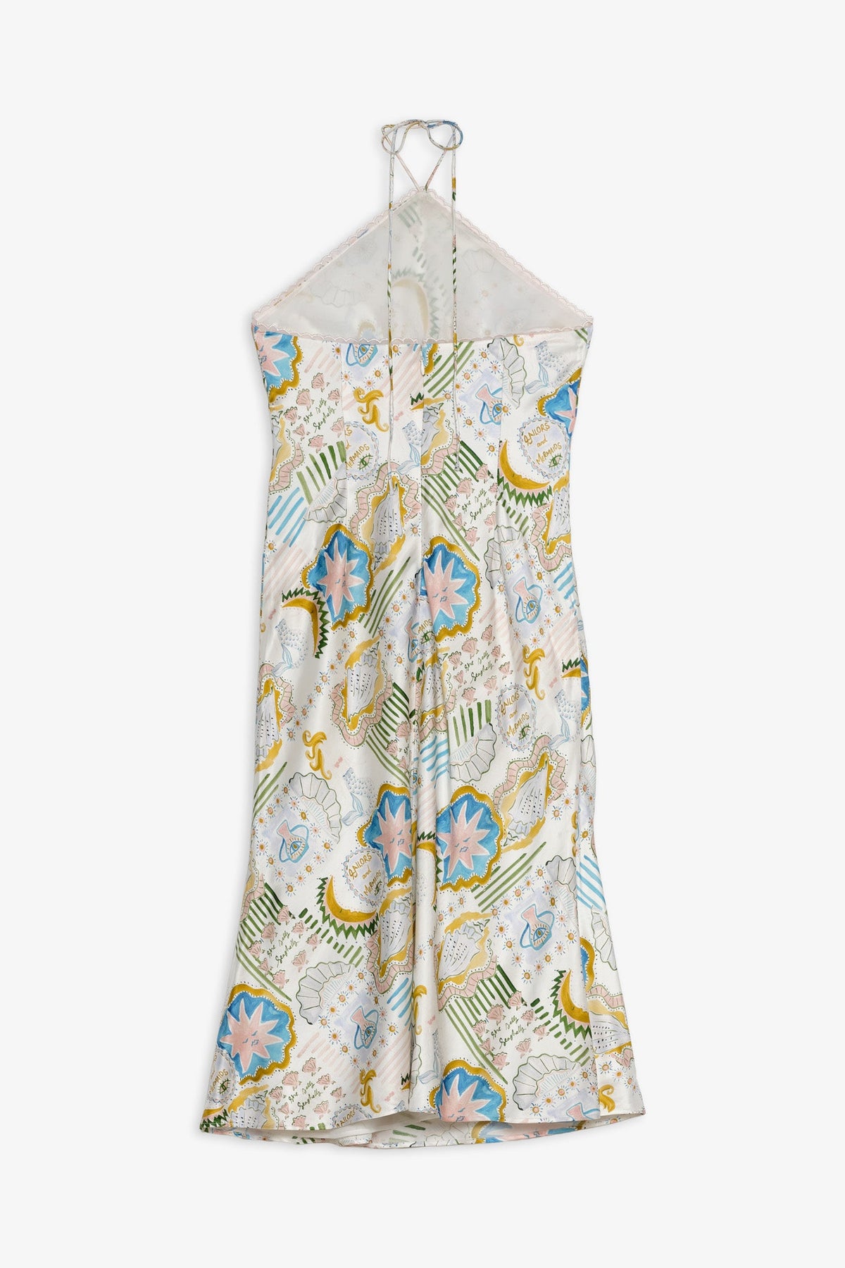 Tide Pool Midi Dress - White Green