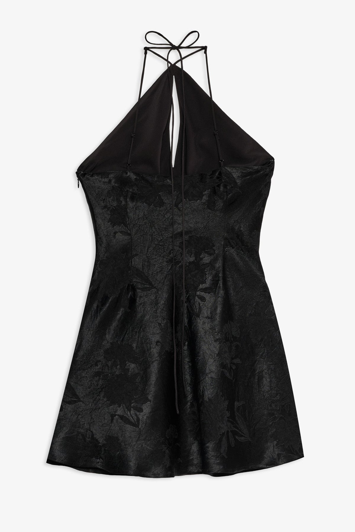 Adrift Halter Mini Dress - Black