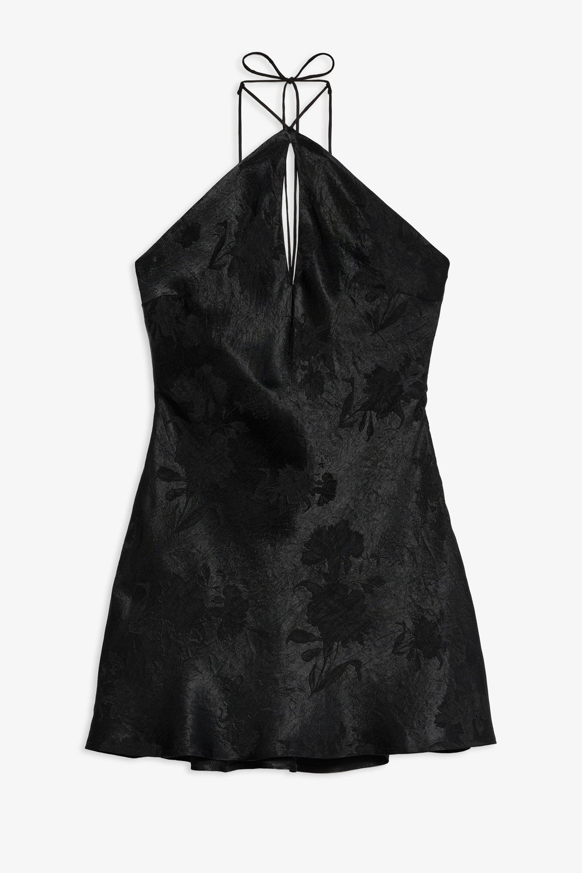 Adrift Halter Mini Dress - Black