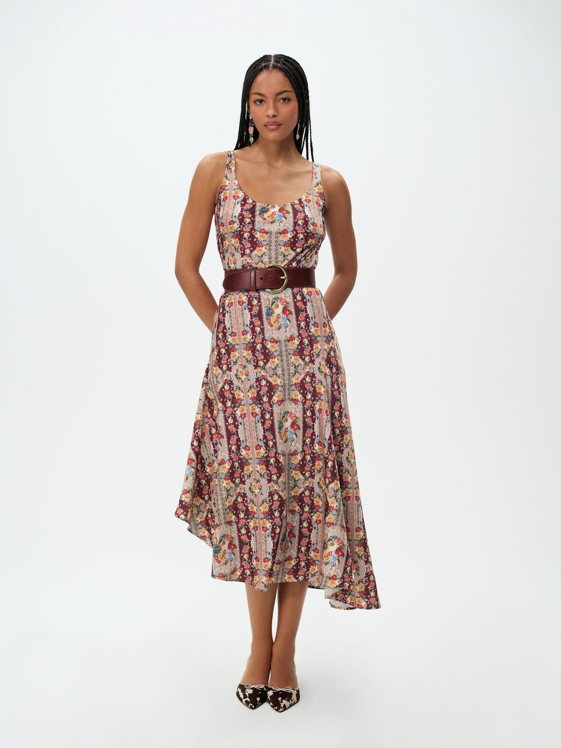 Maple Rose Midi Dress
