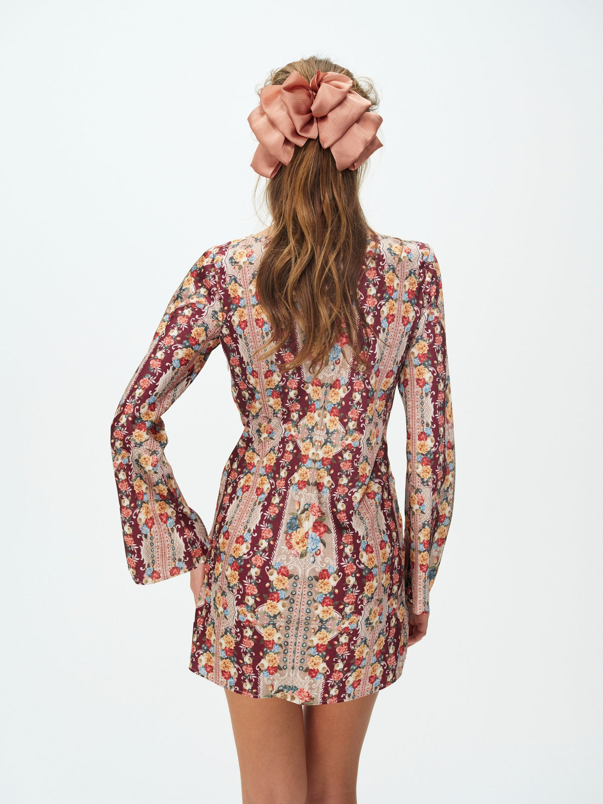 Maple Rose Mini Dress - Burgundy