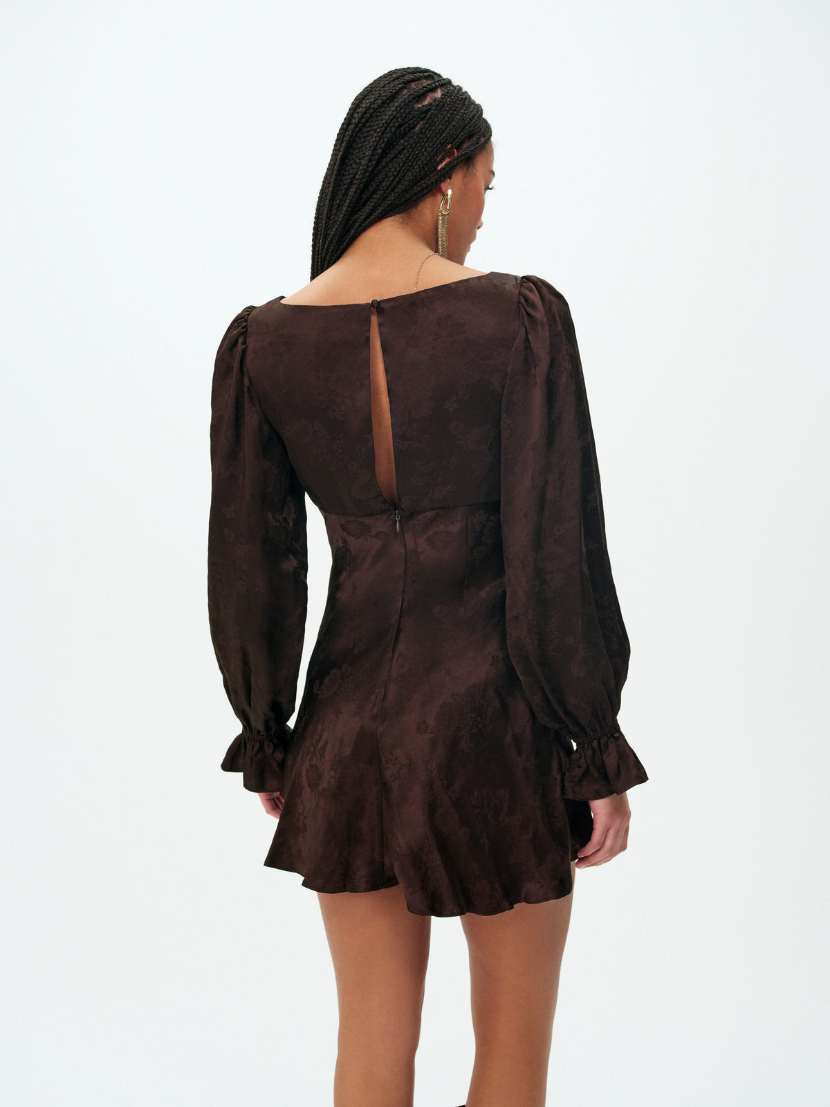 Sierra Fringe Mini Dress - Dark Brown