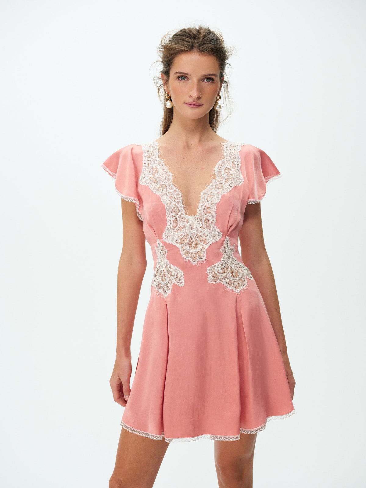 Luna Rose Mini Dress - Coral