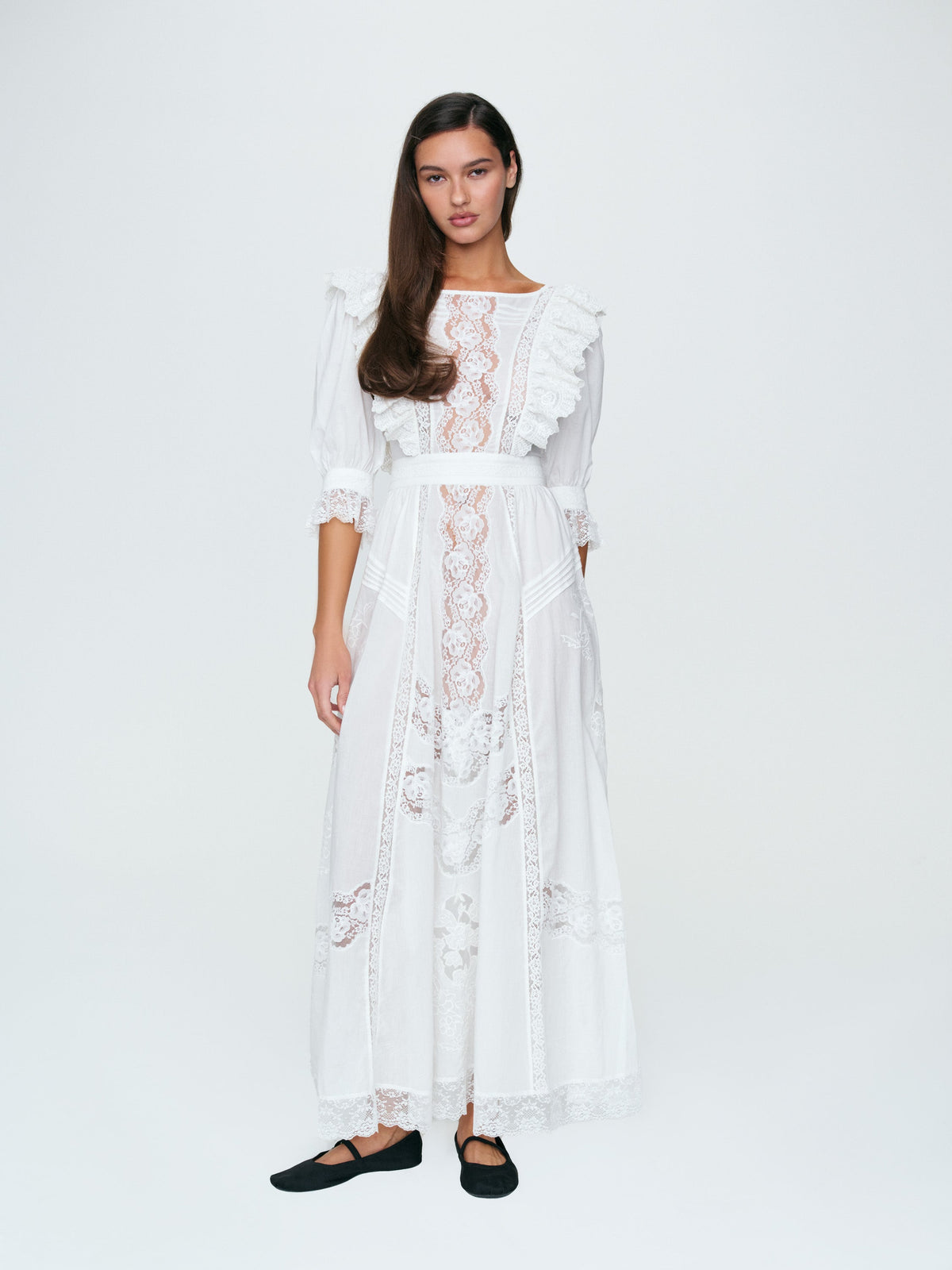 Victorian Maxi Dress - White