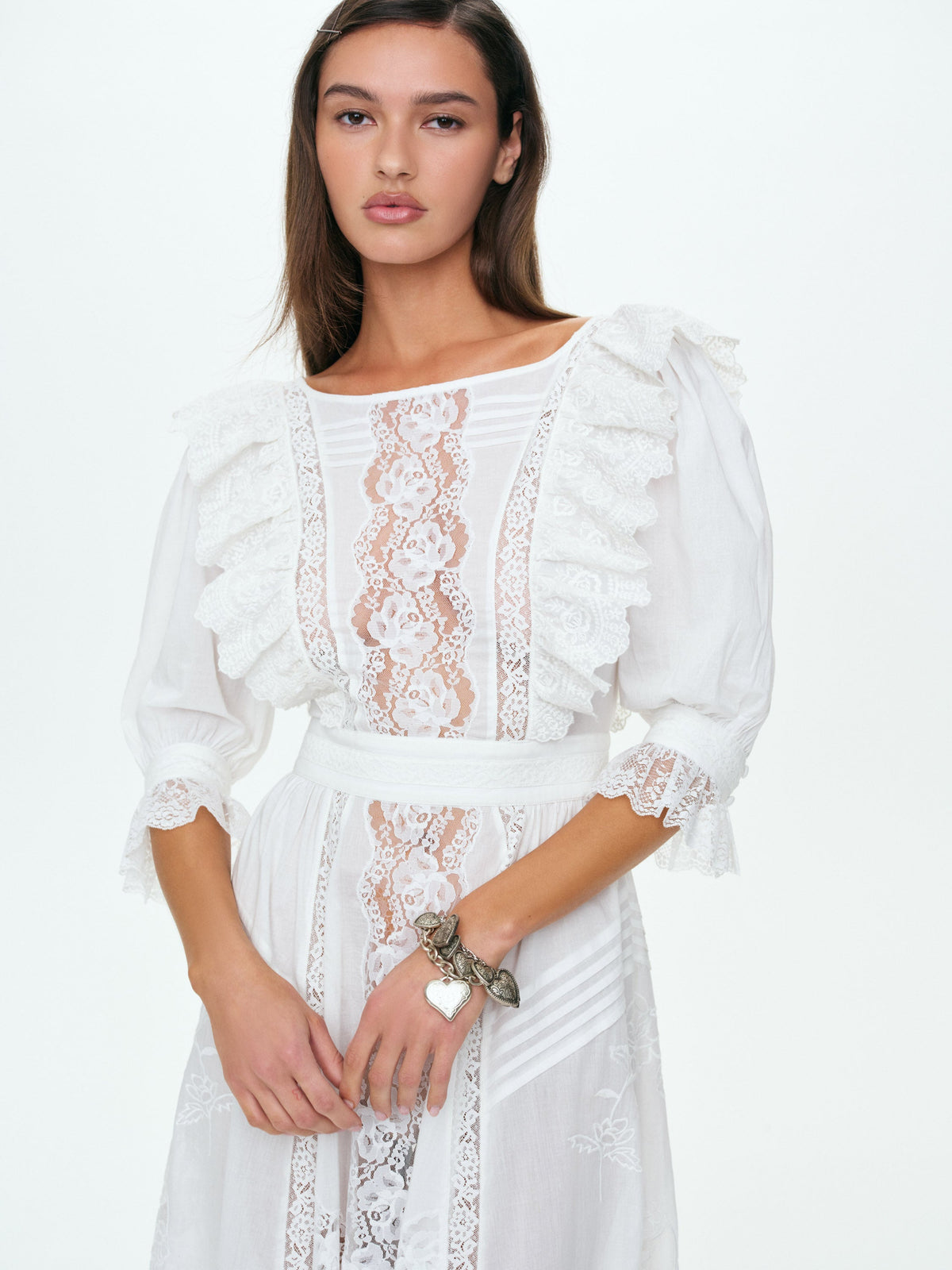 Victorian Maxi Dress - White
