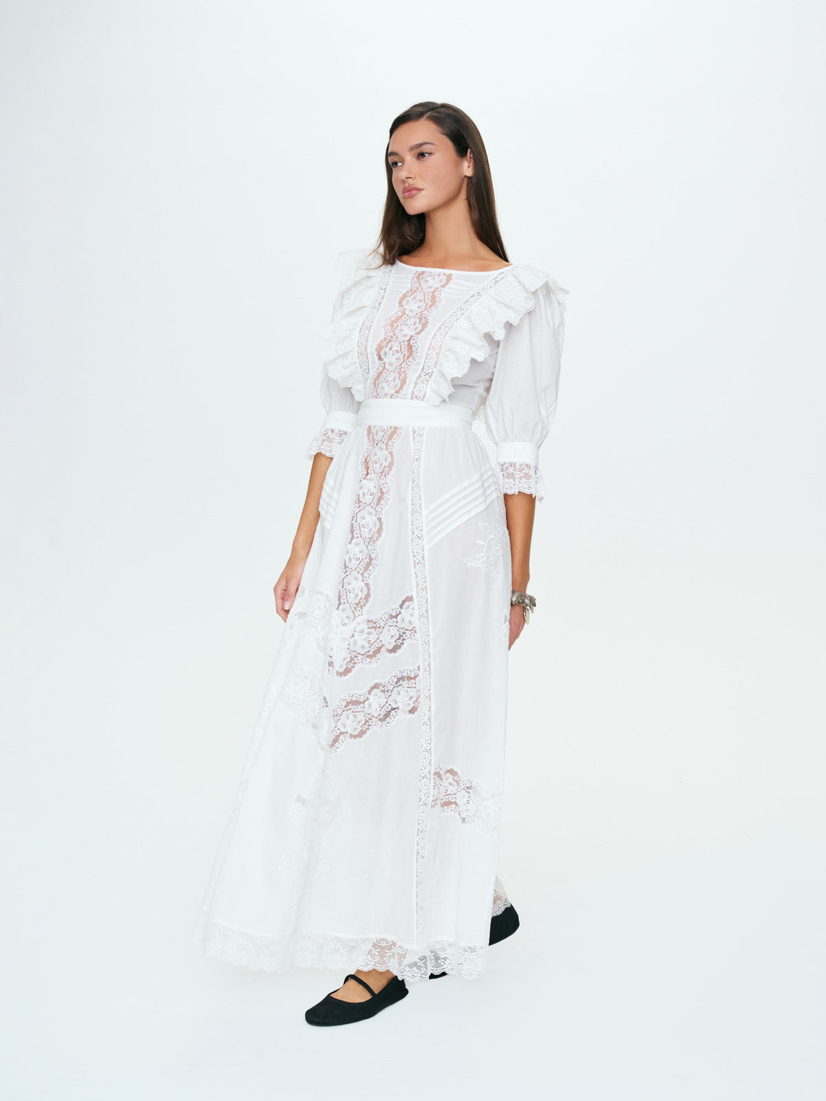 Victorian Maxi Dress - White