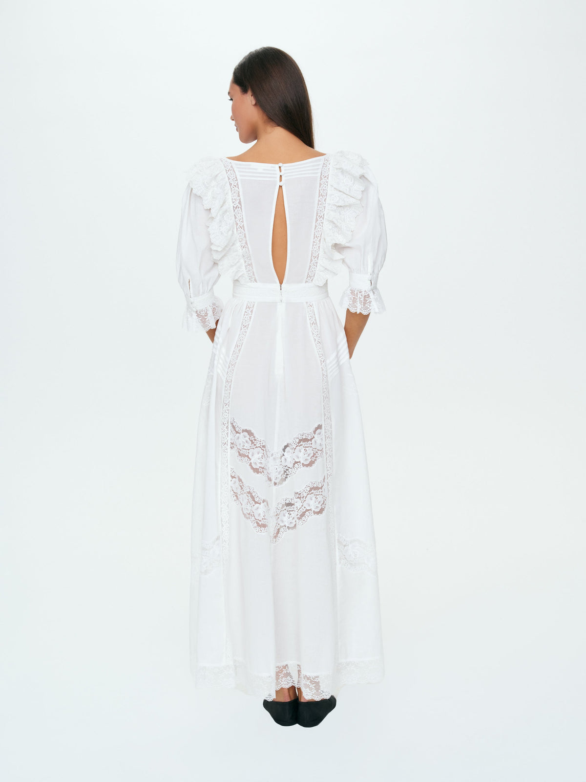 Victorian Maxi Dress - White
