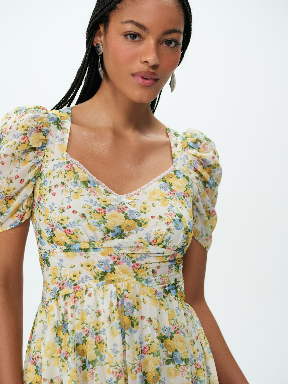 Marigold Maxi Dress - Yellow Blue