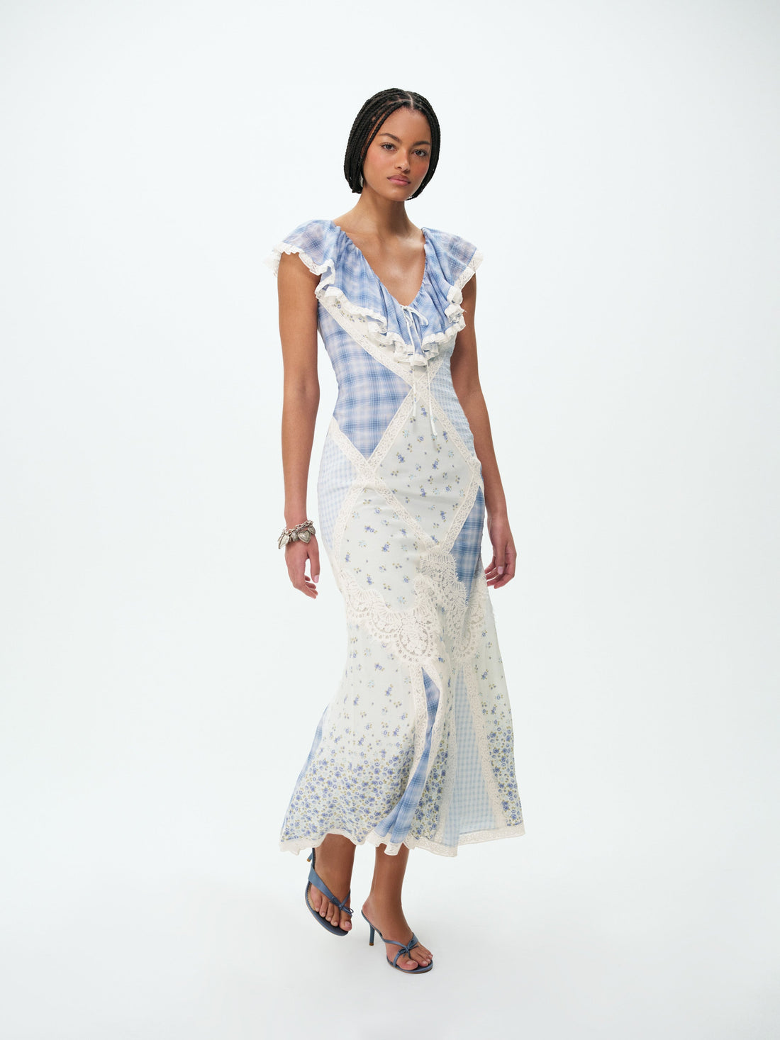 Bluebird Plaid Maxi Dress