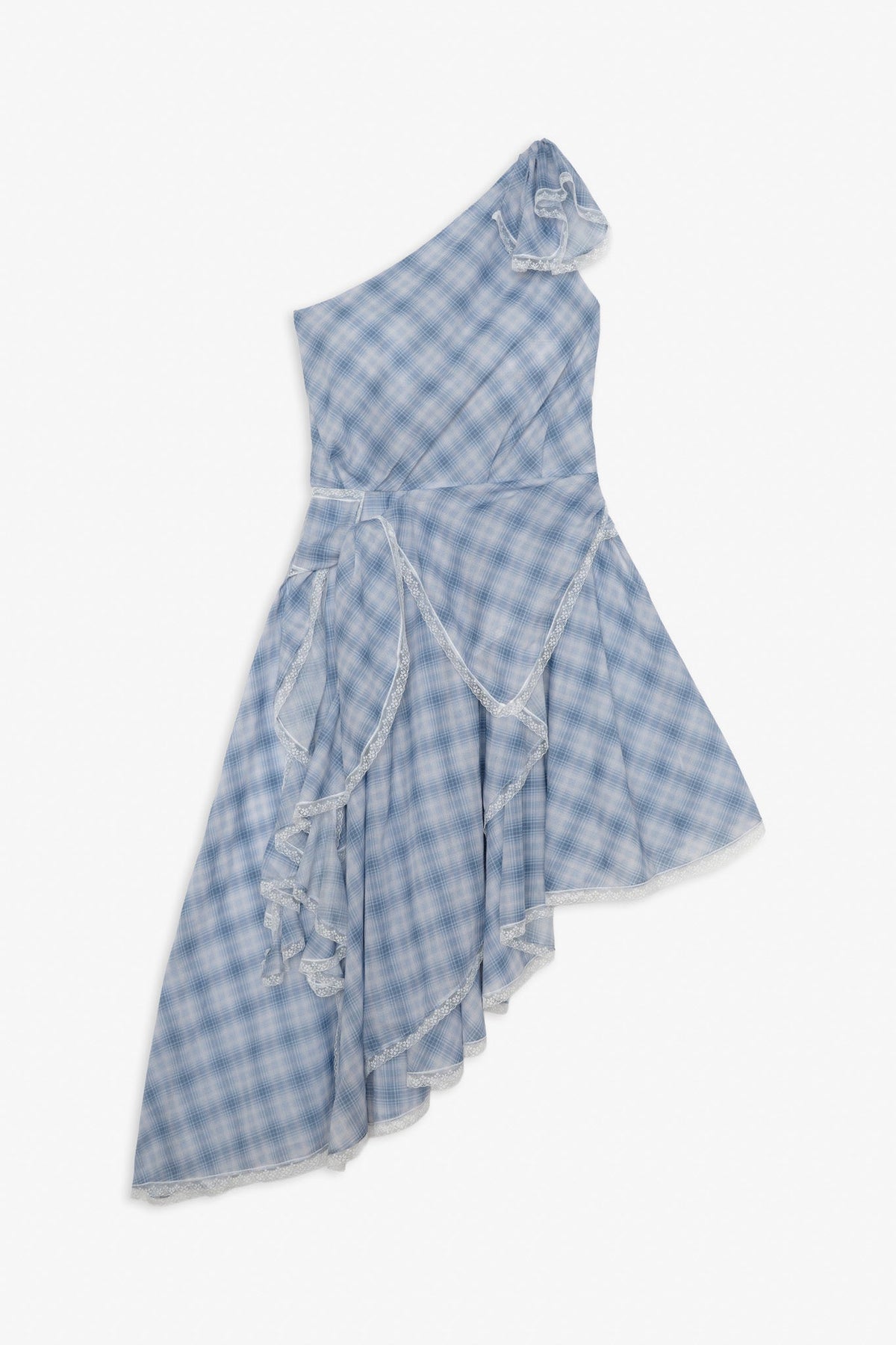 Bluebird Plaid Midi Dress - Blue
