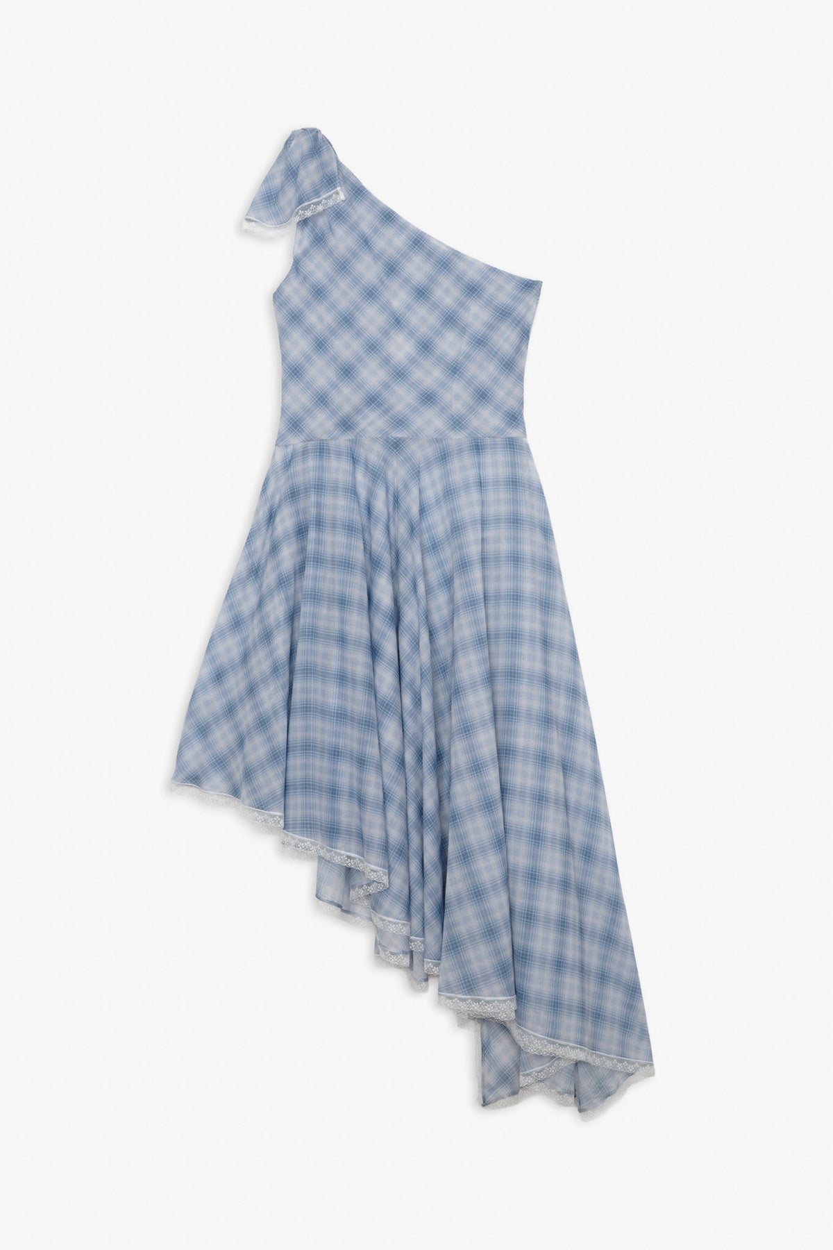 Bluebird Plaid Midi Dress - Blue