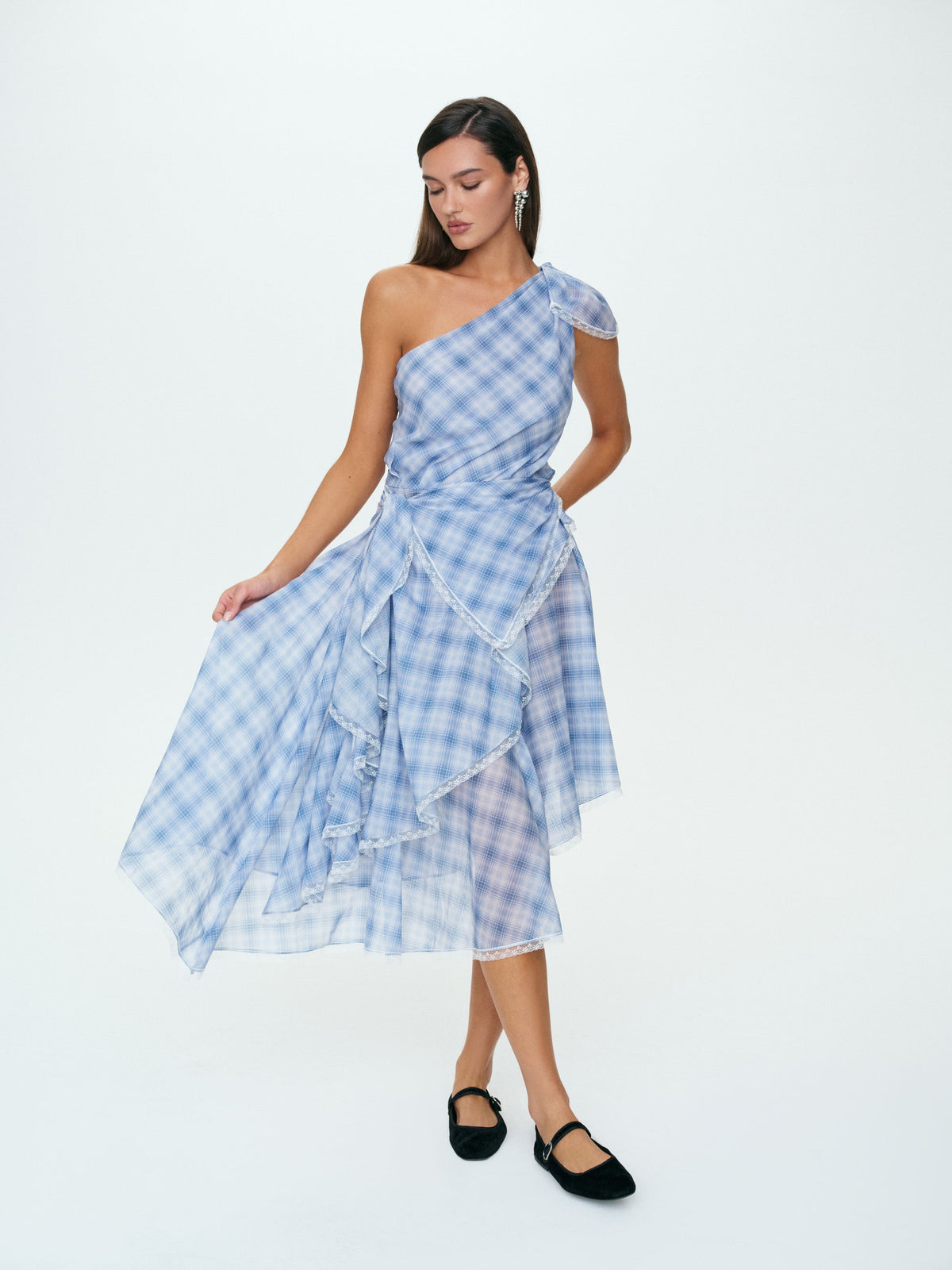 Bluebird Plaid Midi Dress