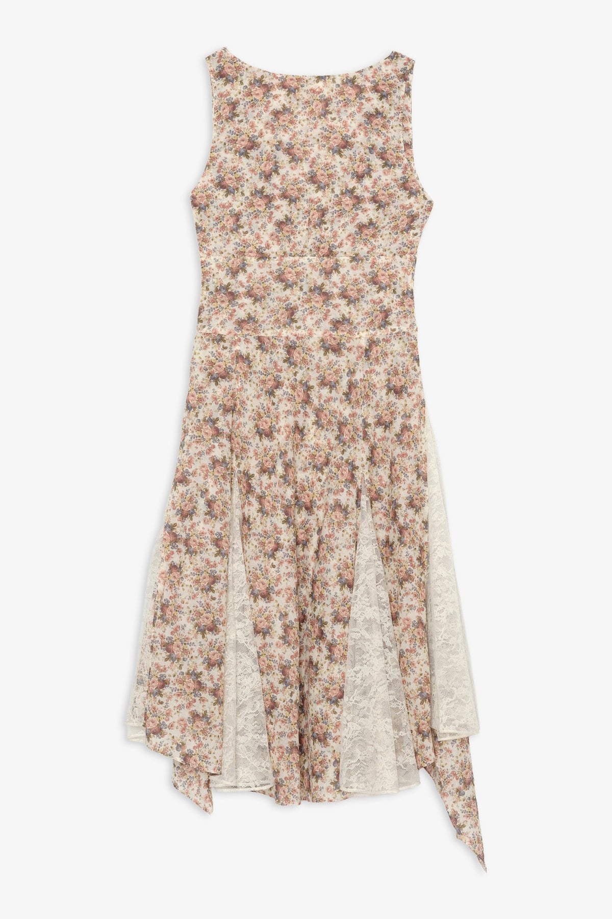 Betsy Floral Midi Dress - Cream Brown