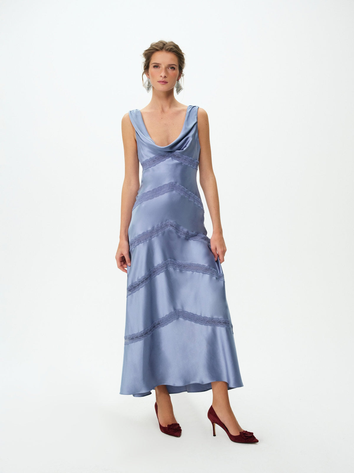 Cove Lace Maxi Dress - Slate Blue