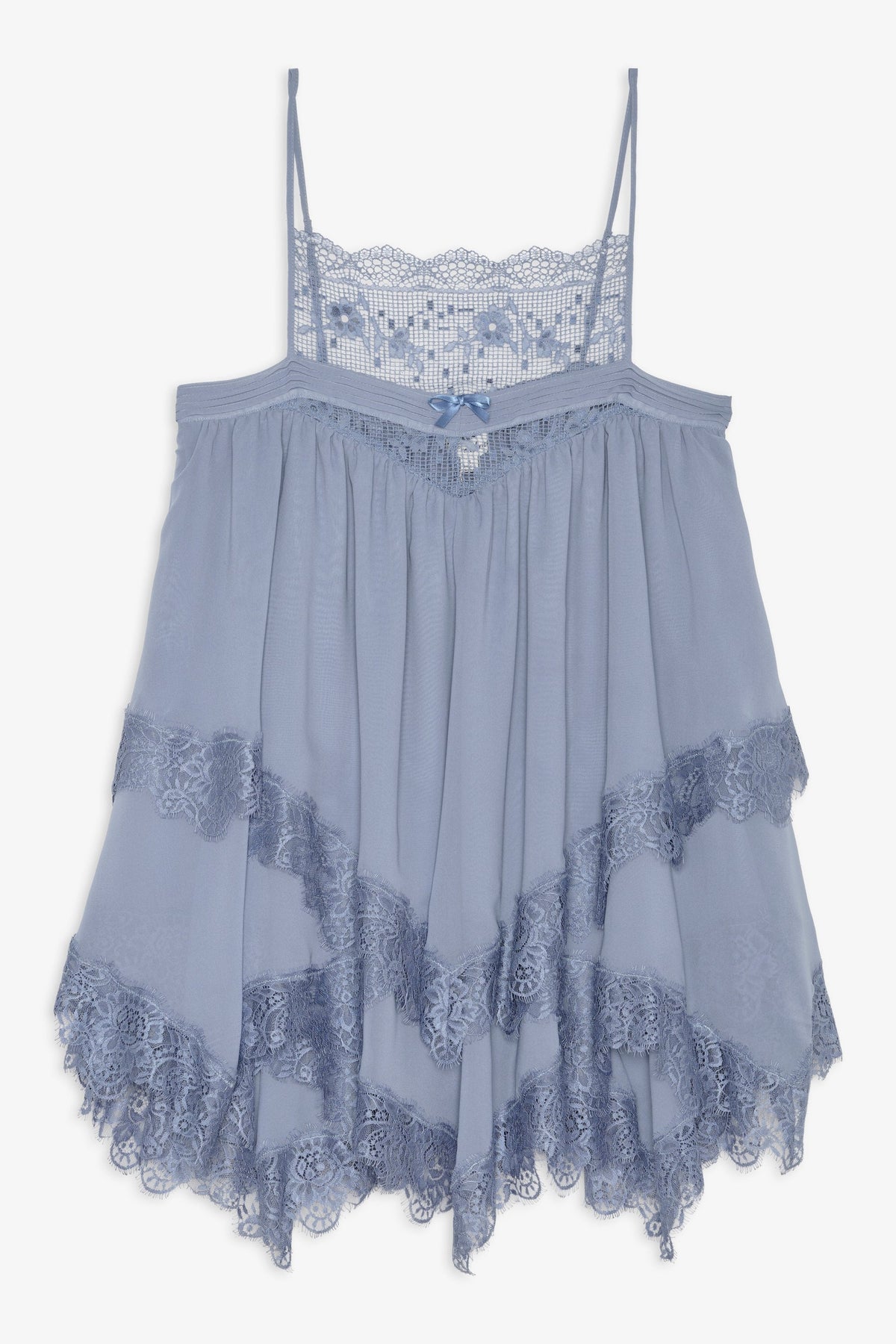 Layla Mini Dress - Slate Blue