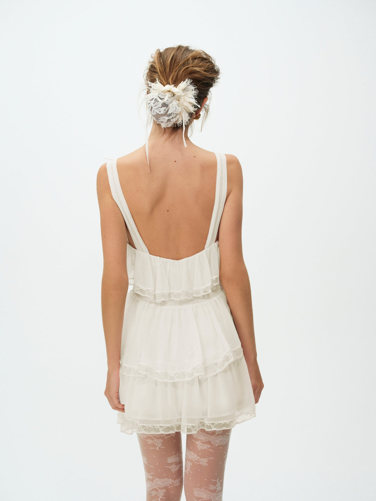 Layla Asymmetrical Mini Dress - Cream