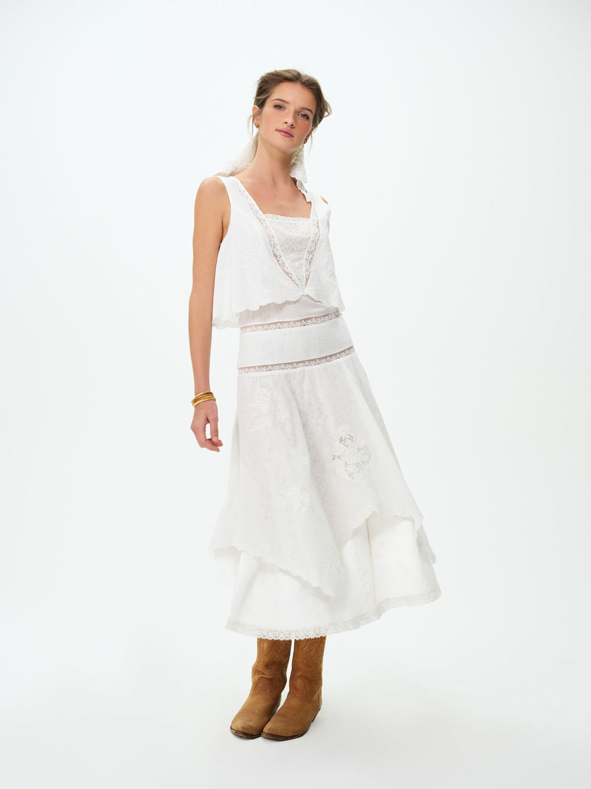 Brianna Midi Dress - Cream