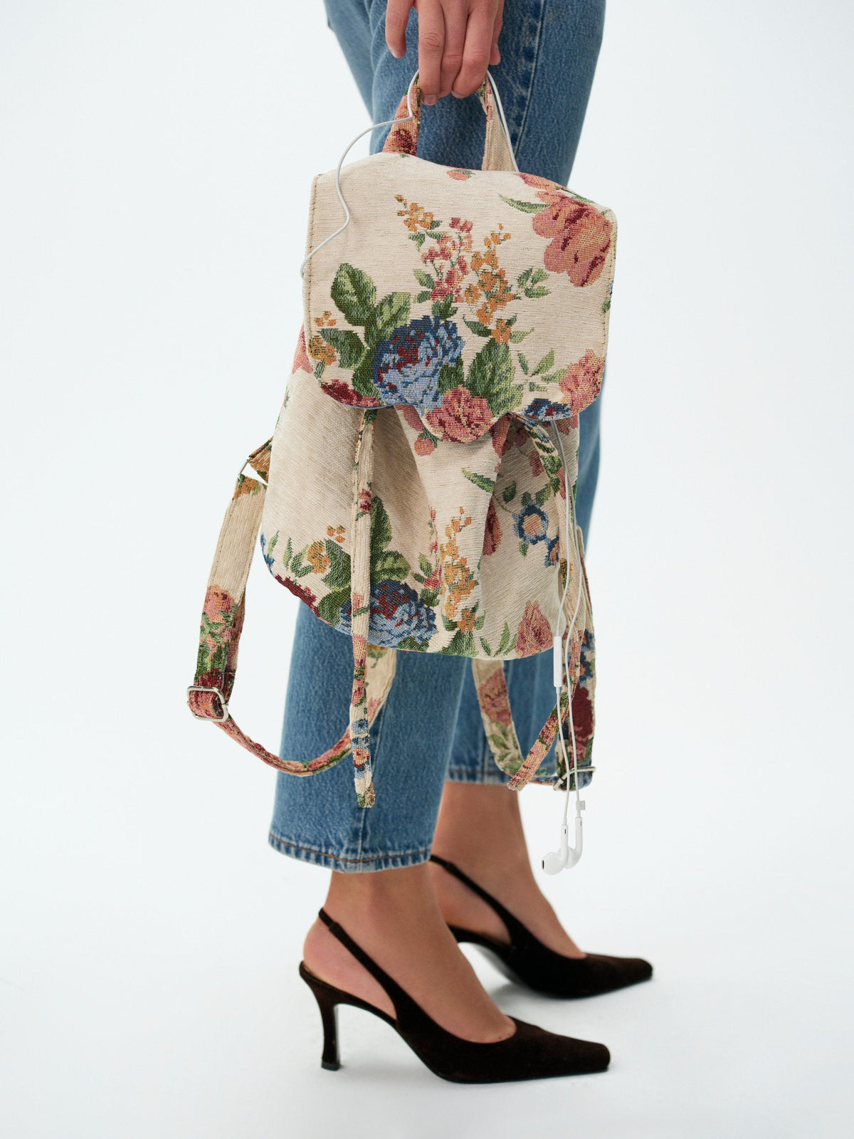 Betsy Floral Backpack - Cream