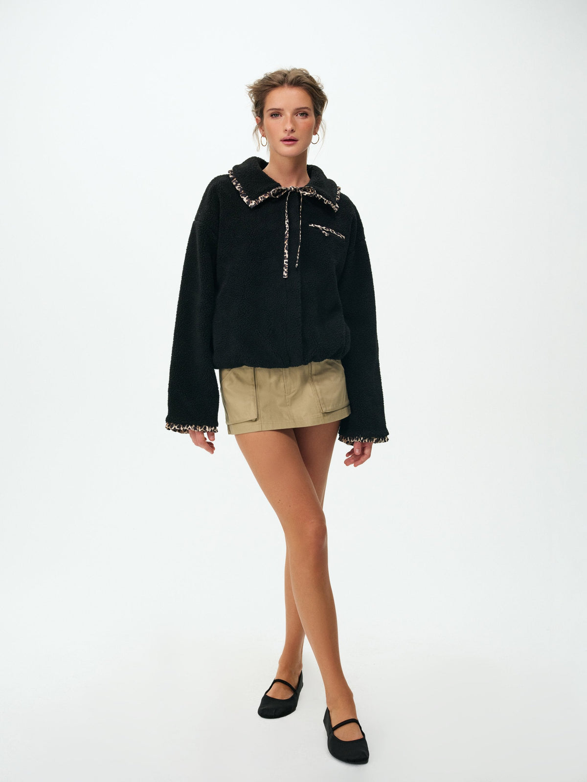 Natasha Sherpa Jacket - Black