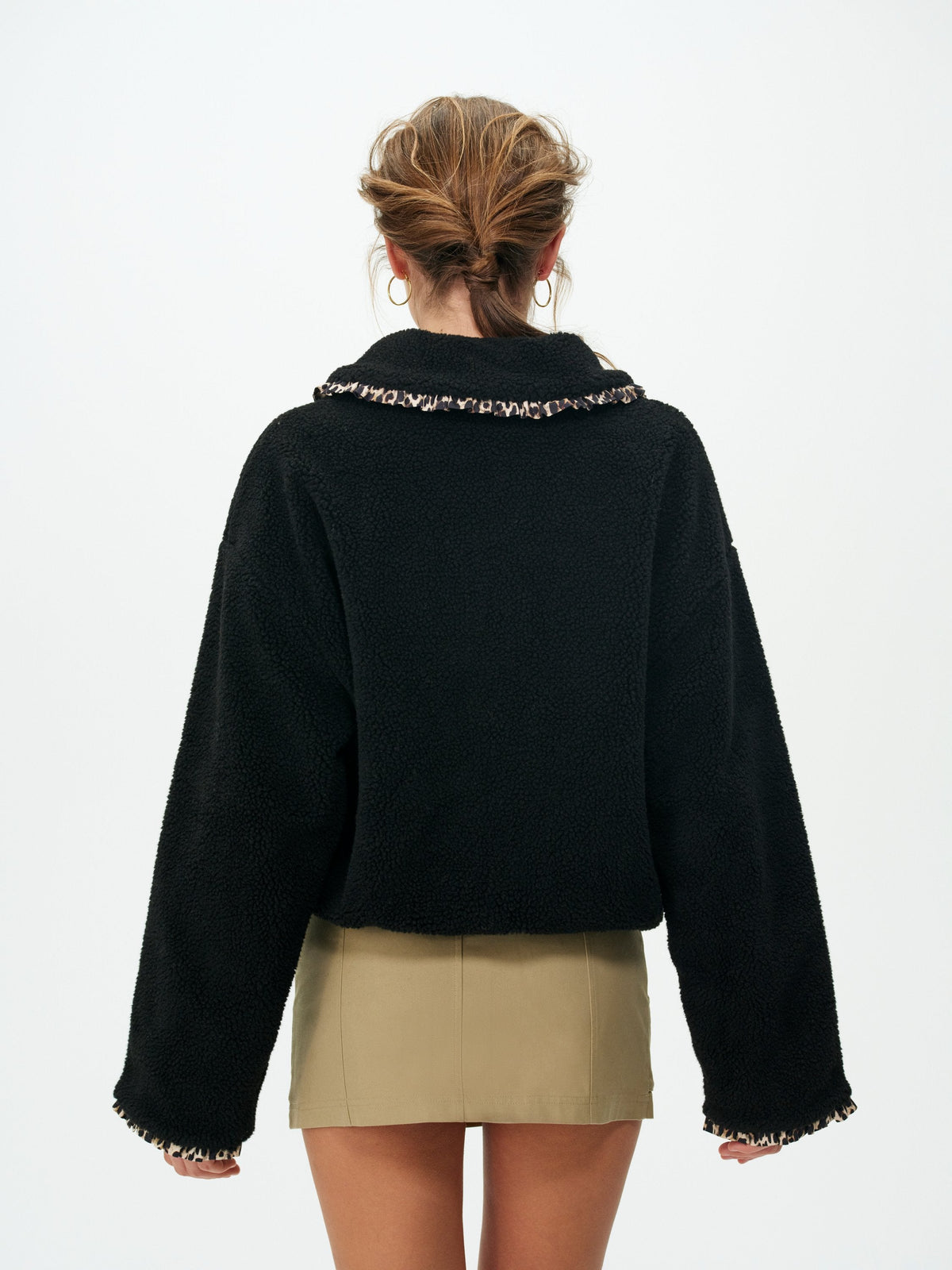 Natasha Sherpa Jacket - Black