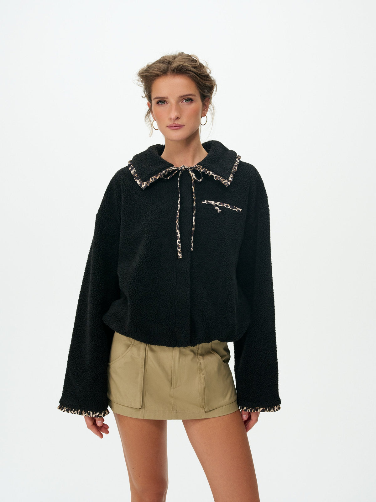 Natasha Sherpa Jacket - Black