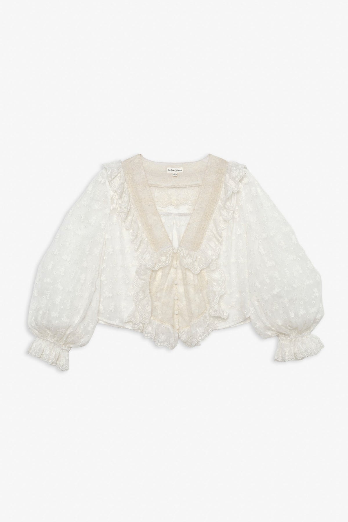 Hamptons Eyelet Blouse - Cream