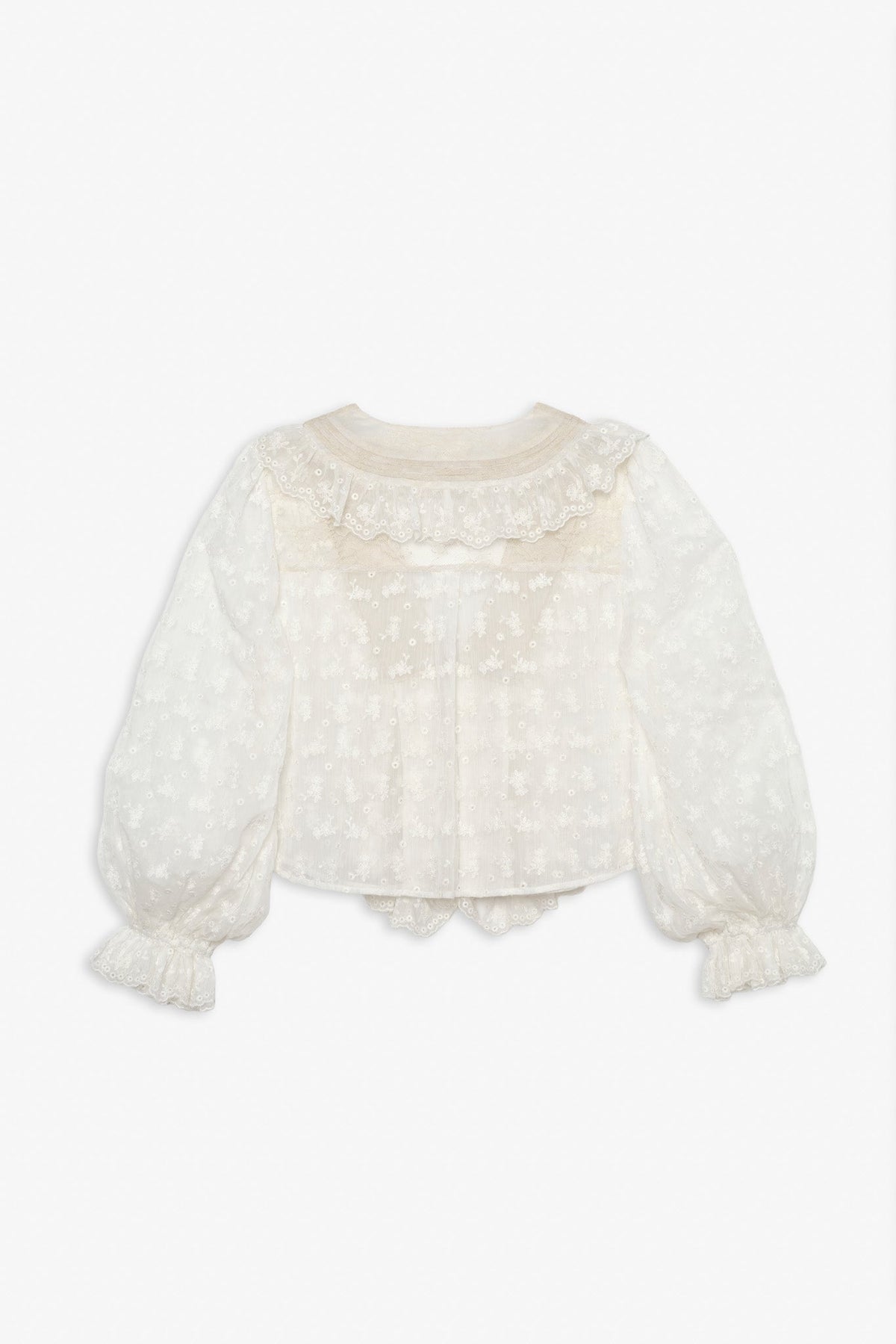Hamptons Eyelet Blouse - Cream