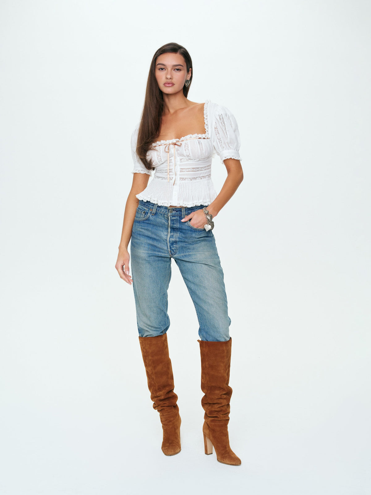Victorian Top - White