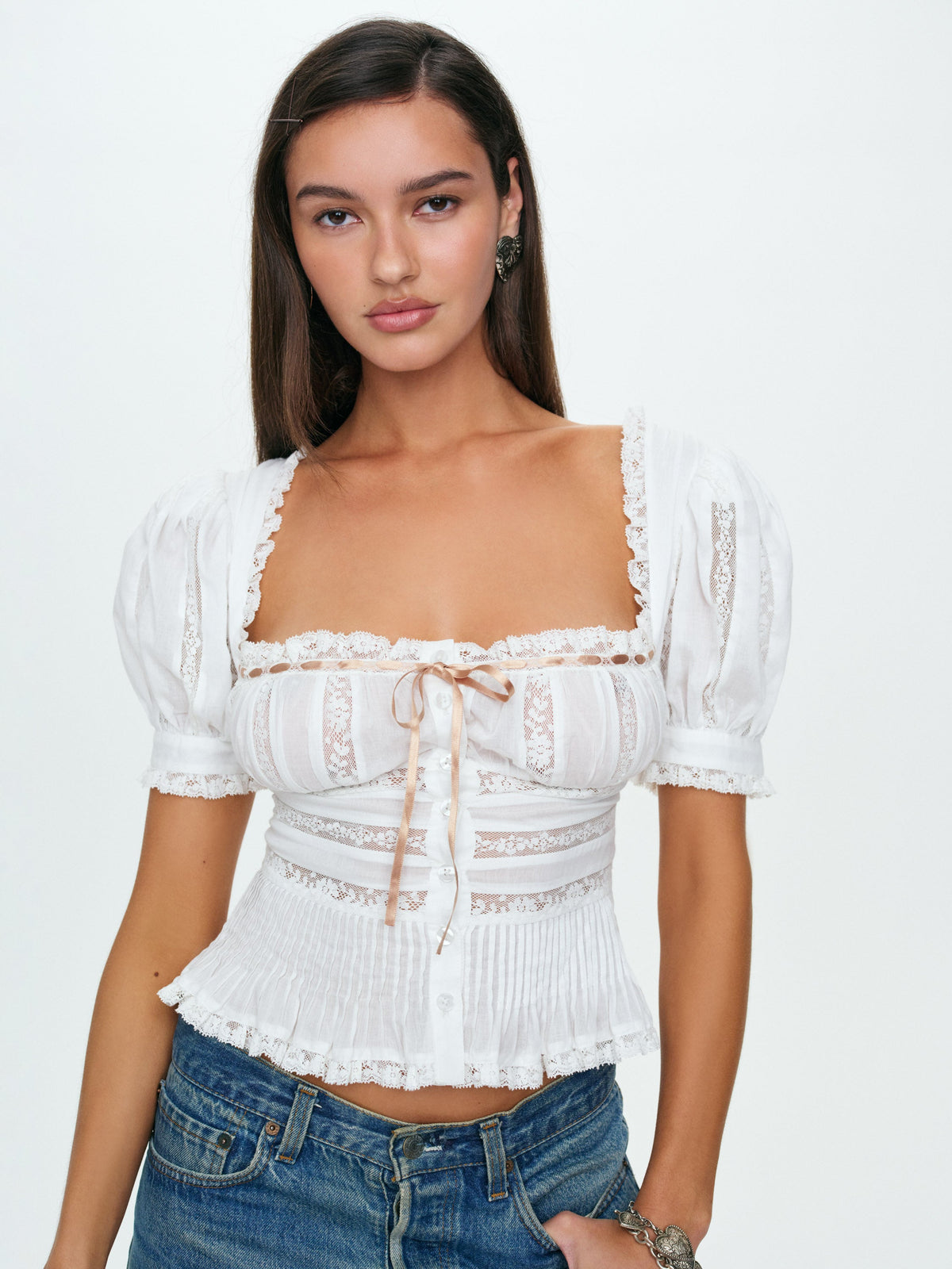 Victorian Top - White