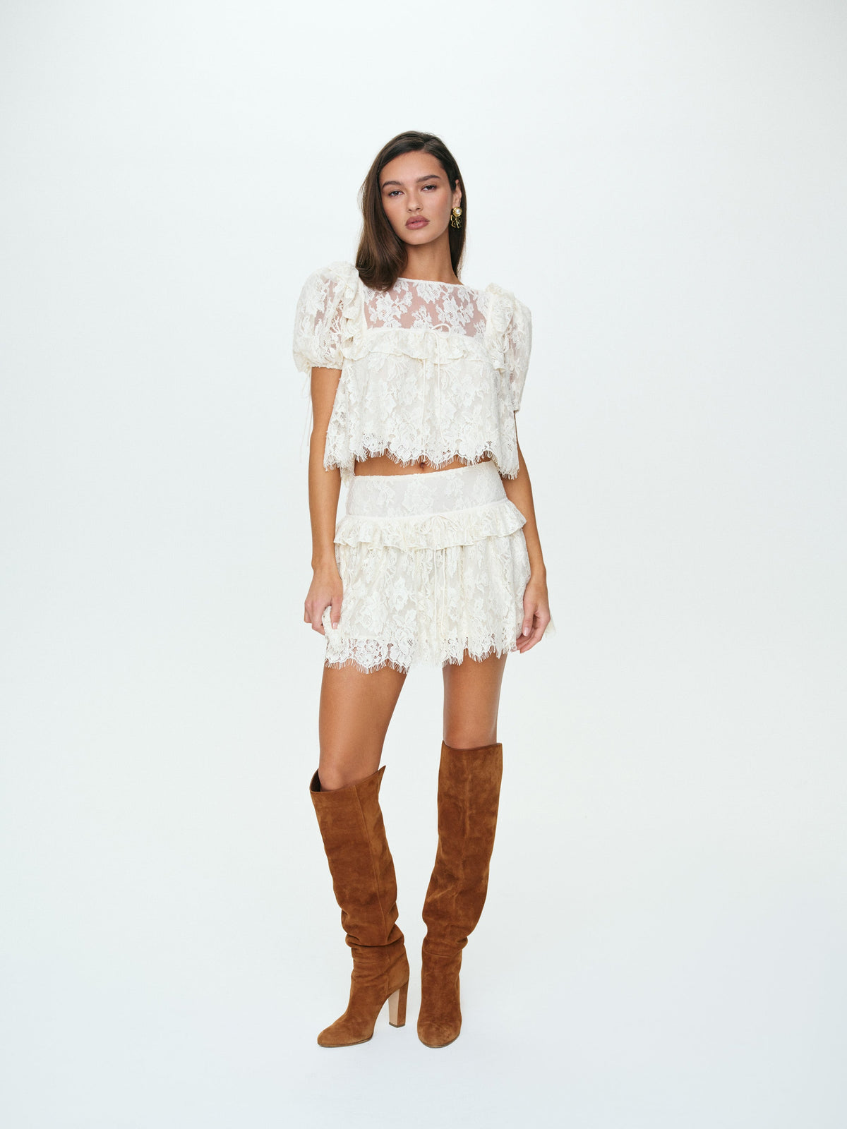 Rosa Mini Skirt - Cream