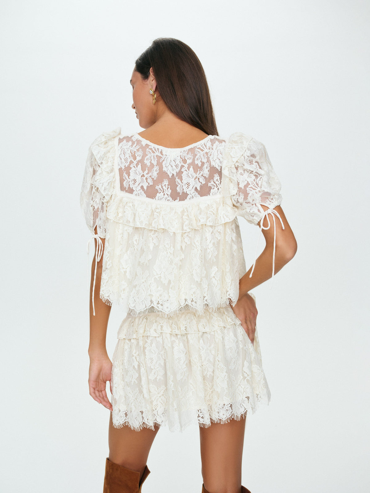 Rosa Mini Skirt - Cream