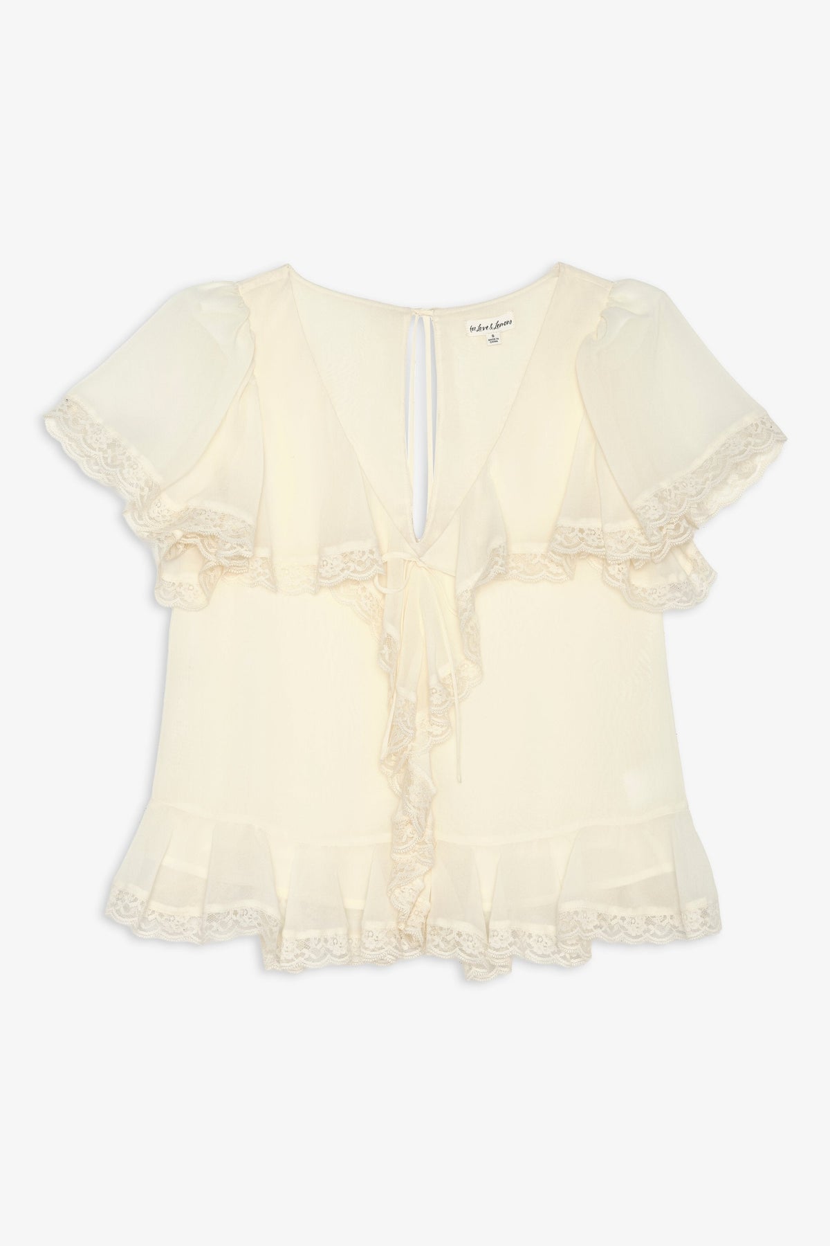 Layla Ruffle Top - Cream