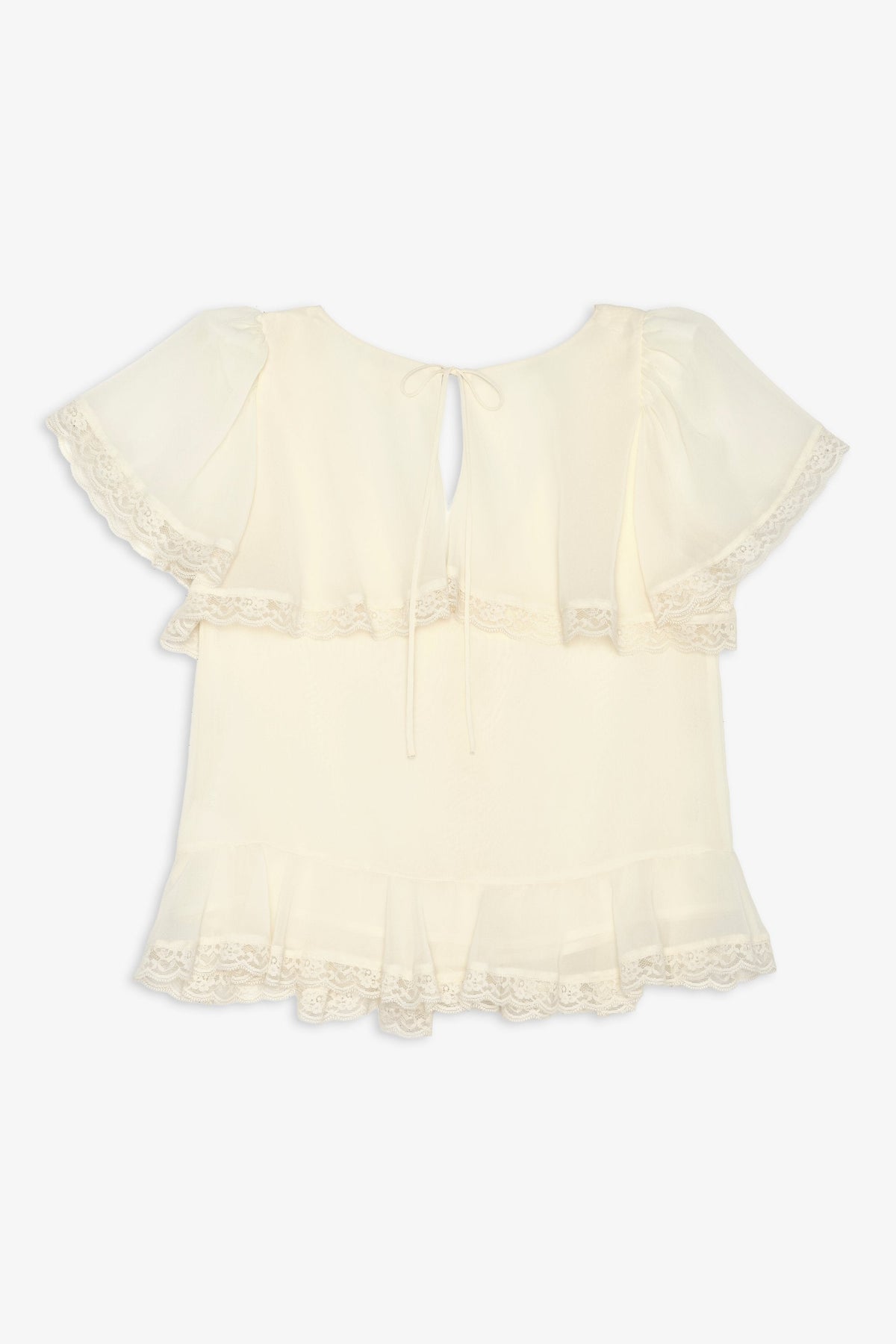 Layla Ruffle Top - Cream