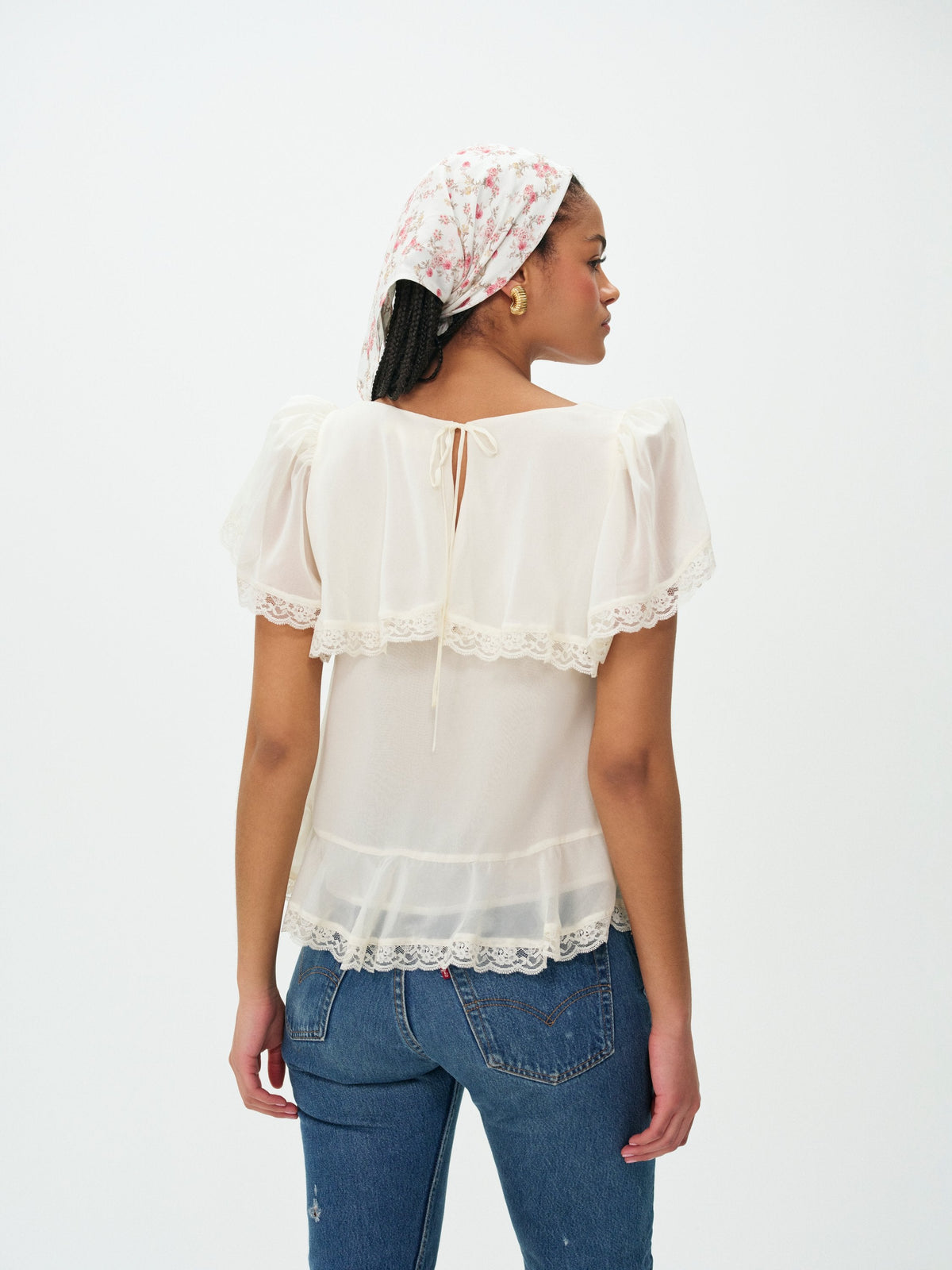 Layla Ruffle Top - Cream