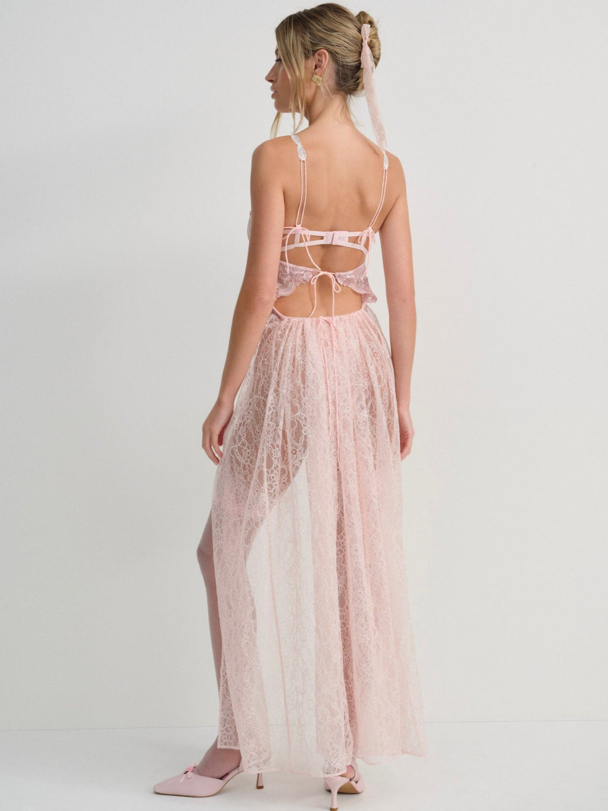 Camilla Maxi Slip Dress - Pink