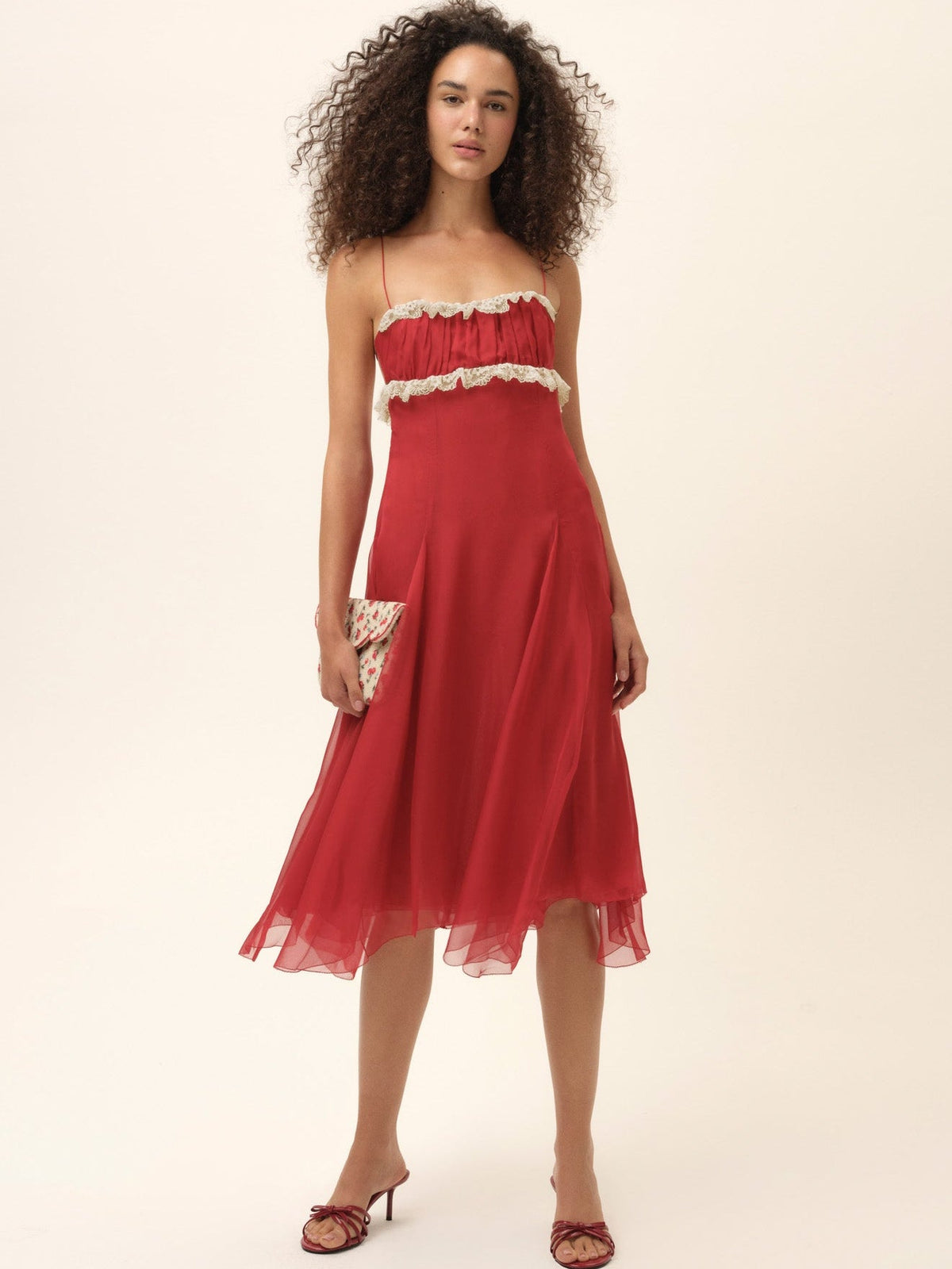 Charlotte Midi Dress - Red