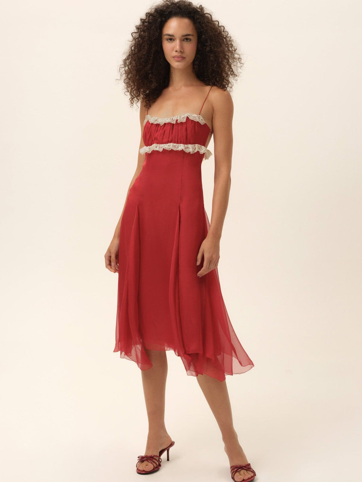 Charlotte Midi Dress - Red