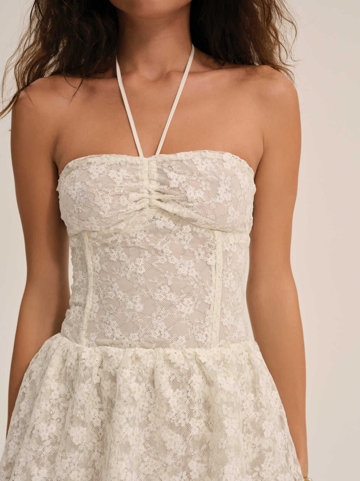 Ciao Lace Mini Dress - Natural