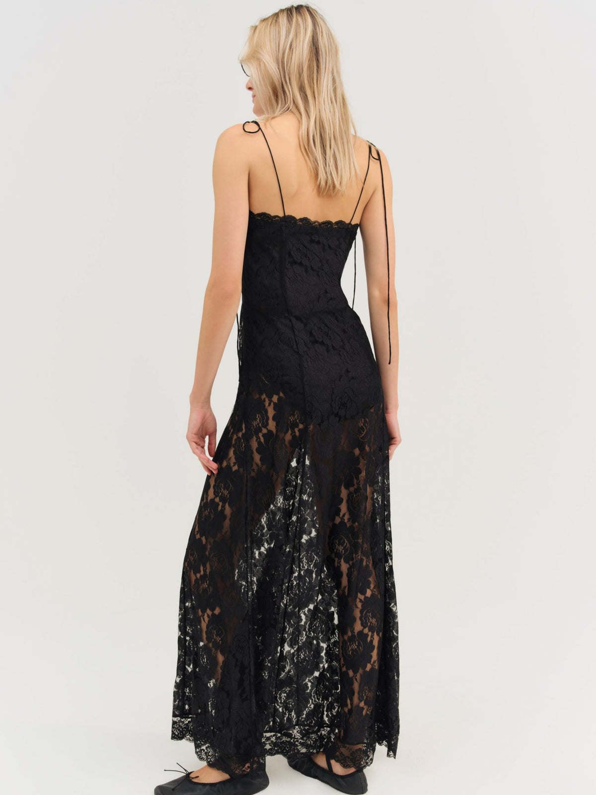 Claudia Rose Lace Maxi Dress - Black