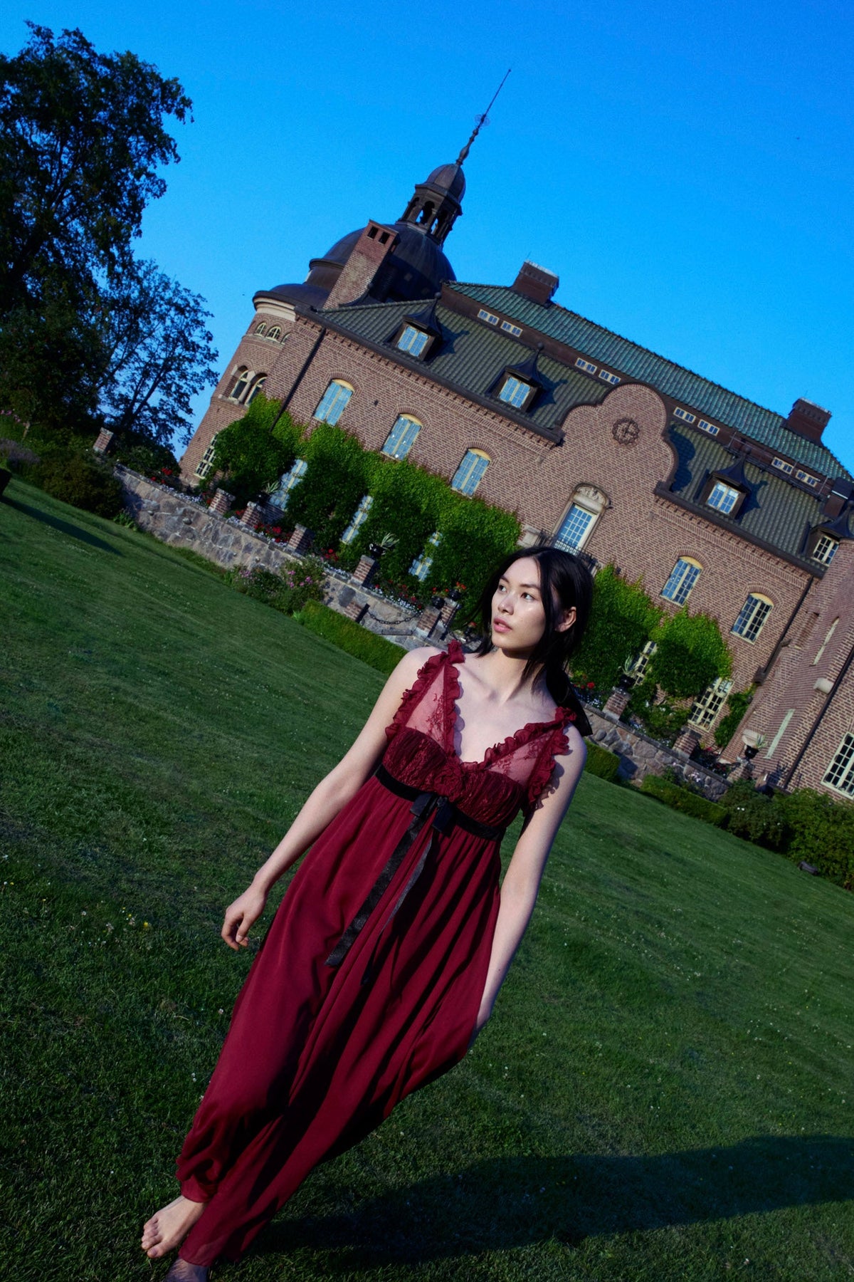 Claudine Chiffon Maxi Dress - Oxblood
