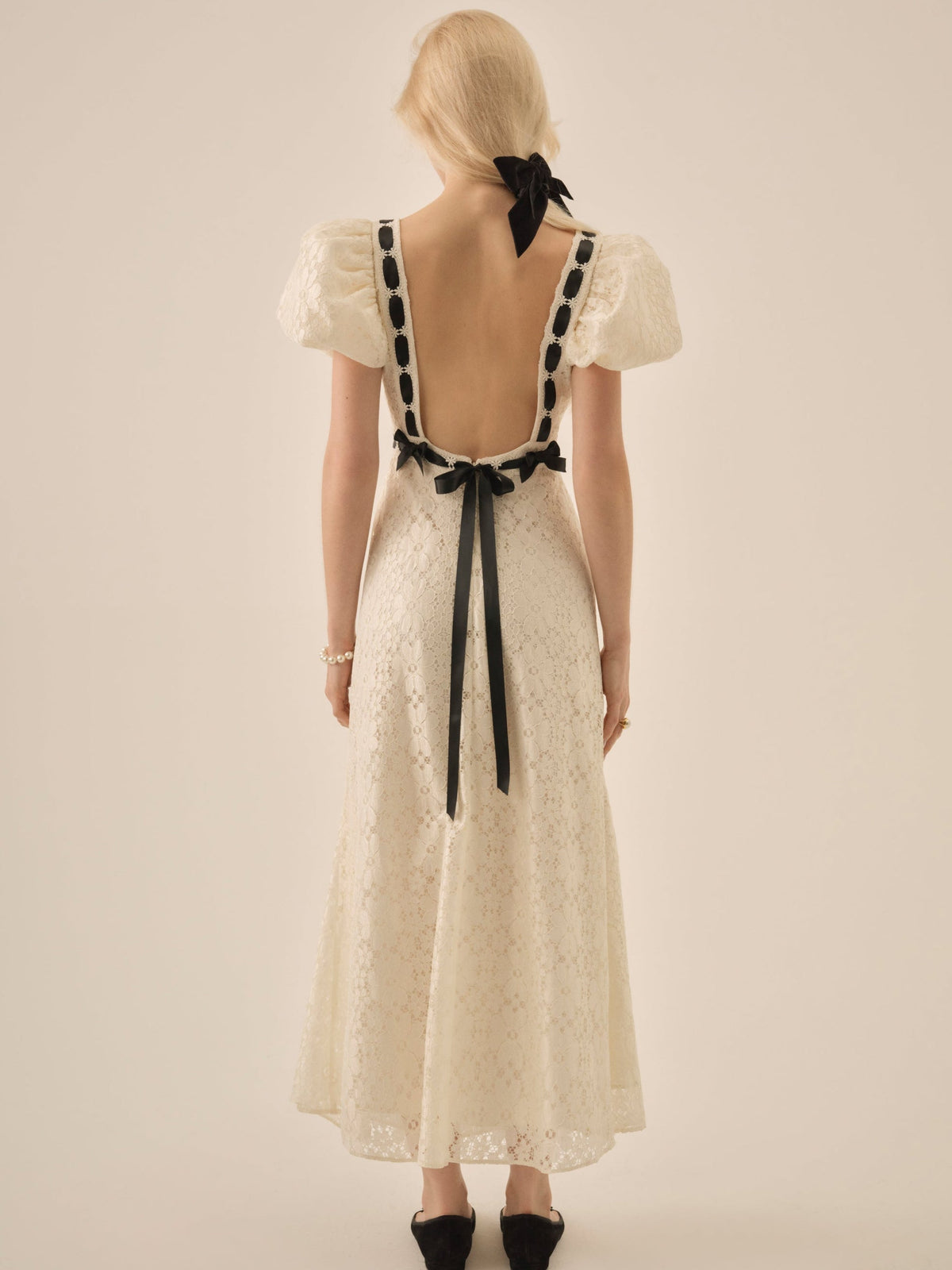Creampuff Lace Maxi Dress - Cream